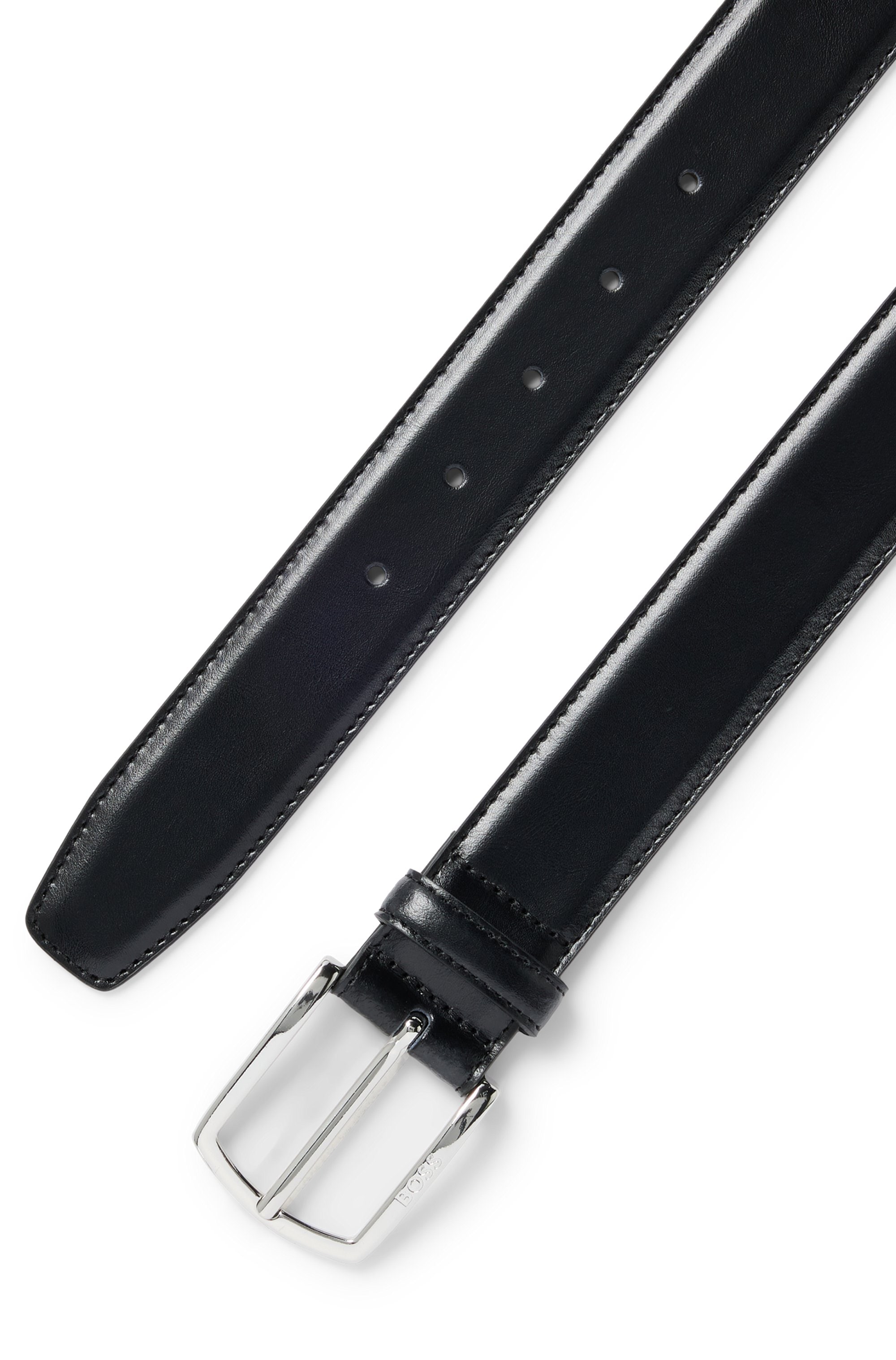 BOSS Ledergürtel »Claus-Tx-St_Sz35« mit Logo-Gravur am Verschluss