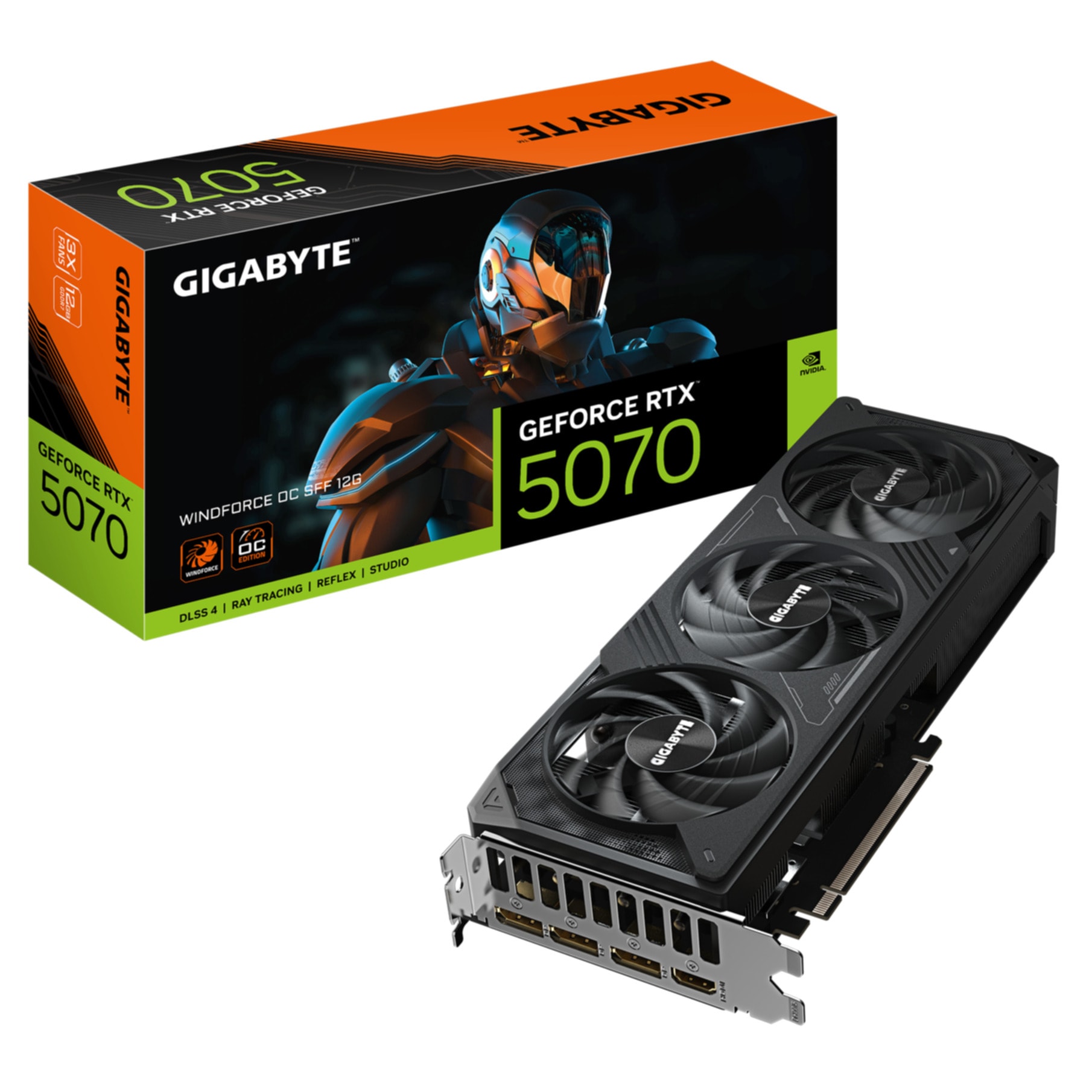 Gigabyte Grafikkarte »GeForce RTX 5070 WINDFORCE OC SFF 12G Grafikkarte - 12GB GDDR7, 192 Bi«