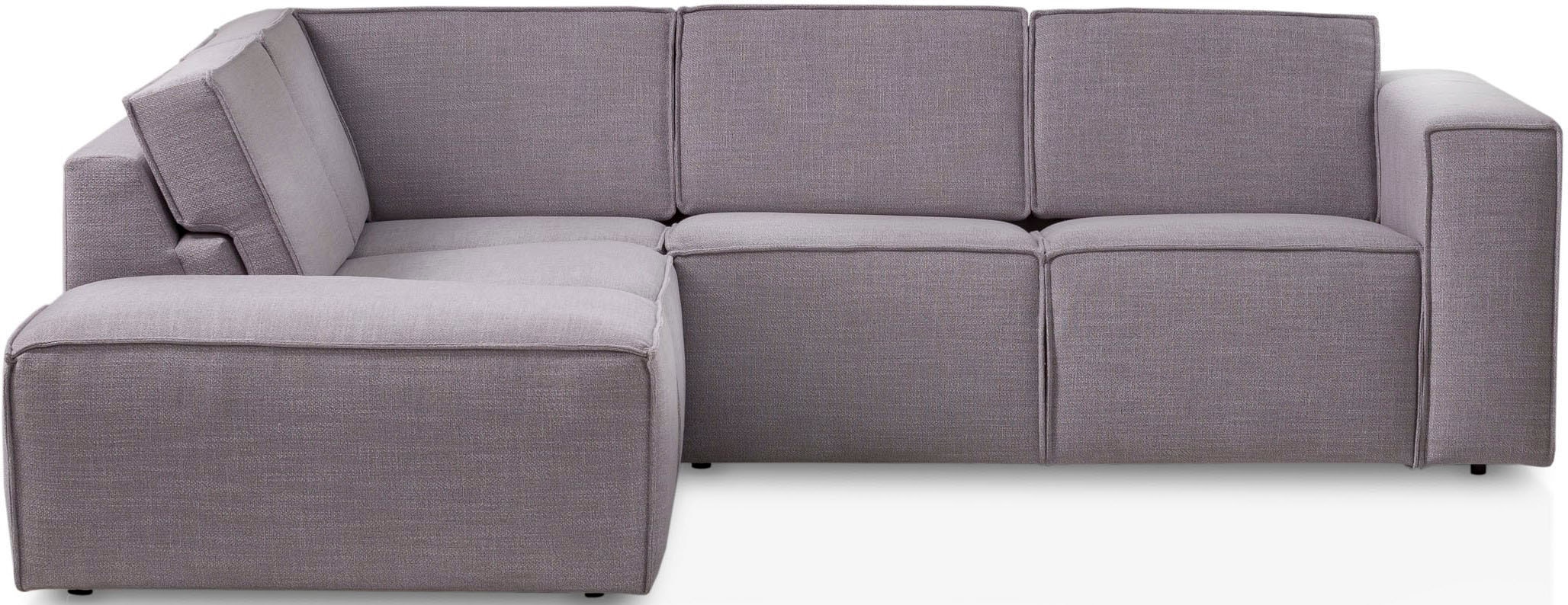 TRENDMANUFAKTUR Ecksofa »Dice, aktuelles Design, L-Form, mit komfortabler«, Sitztiefenverstellung und Kaltschaumpolsterung toller Sitzkomfort