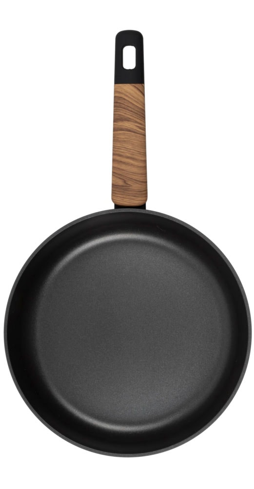 RESTO Kitchenware Bratpfanne »Mon, Universalpfanne antihaftbeschichtet und spülmaschinenfest«, Aluminium, (1 tlg.), mit verstärktem Boden und ergonomischem Griff in Holzoptik