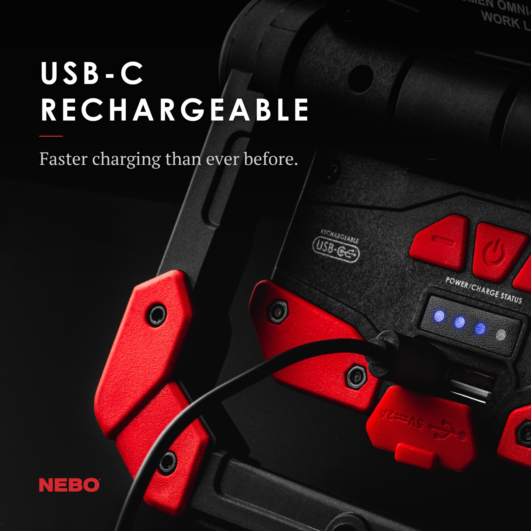 NEBO LED Arbeitsleuchte »OMNI 2K«, robust und vielseitig, 6 Leuchtmodi, Powerbank-Funktion