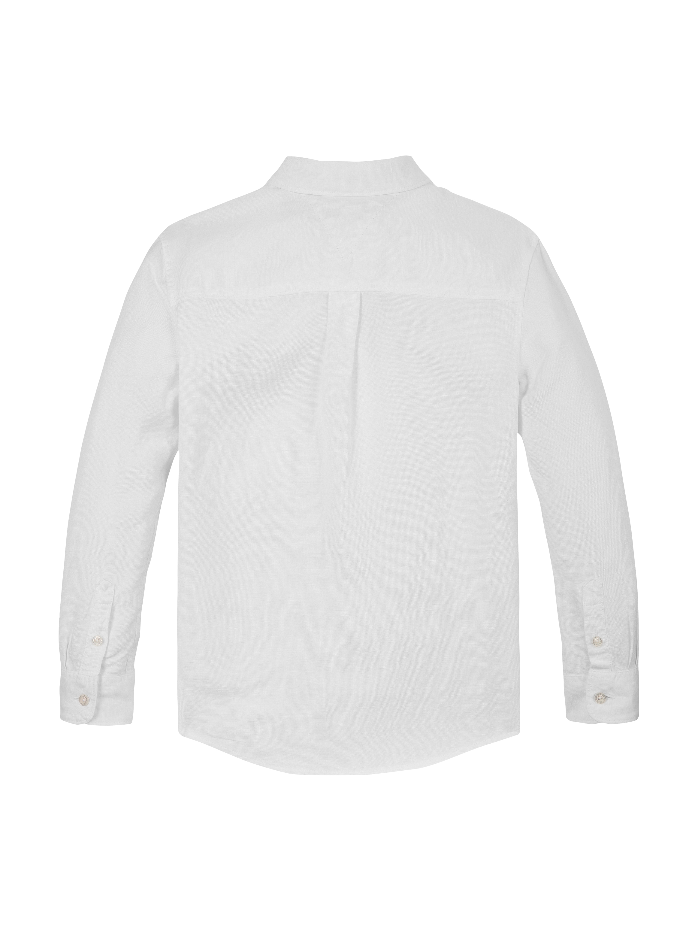 Tommy Hilfiger Langarmhemd »LINEN BLEND RELAXED SHIRT LS« mit Brusttasche, Logostickerei