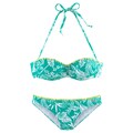 Venice Beach Bügel-Bandeau-Bikini, mit kontrasfarbener Häkelkante