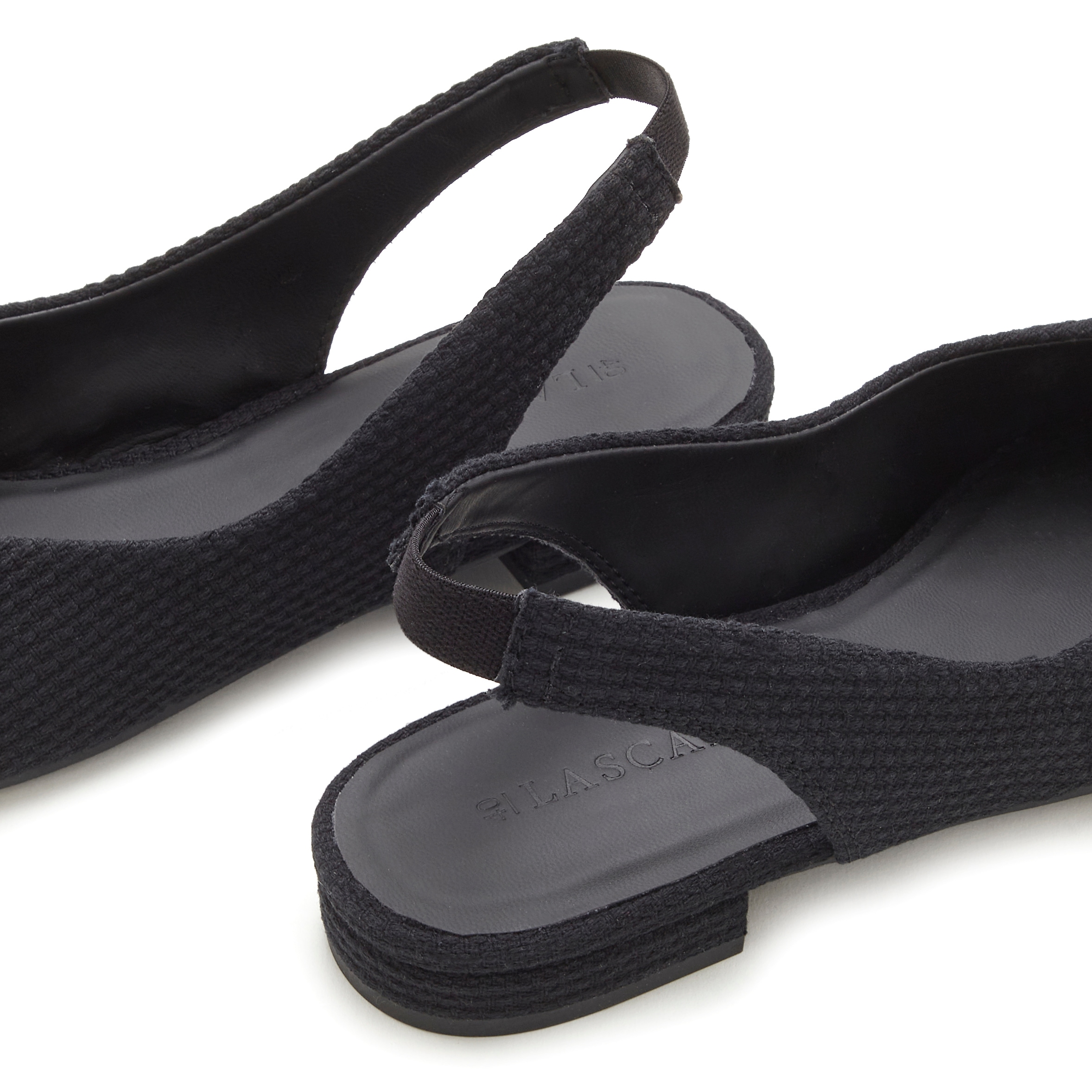 LASCANA Ballerina, Sling-Ballerina mit elastischem Riemchen aus Textil VEGAN