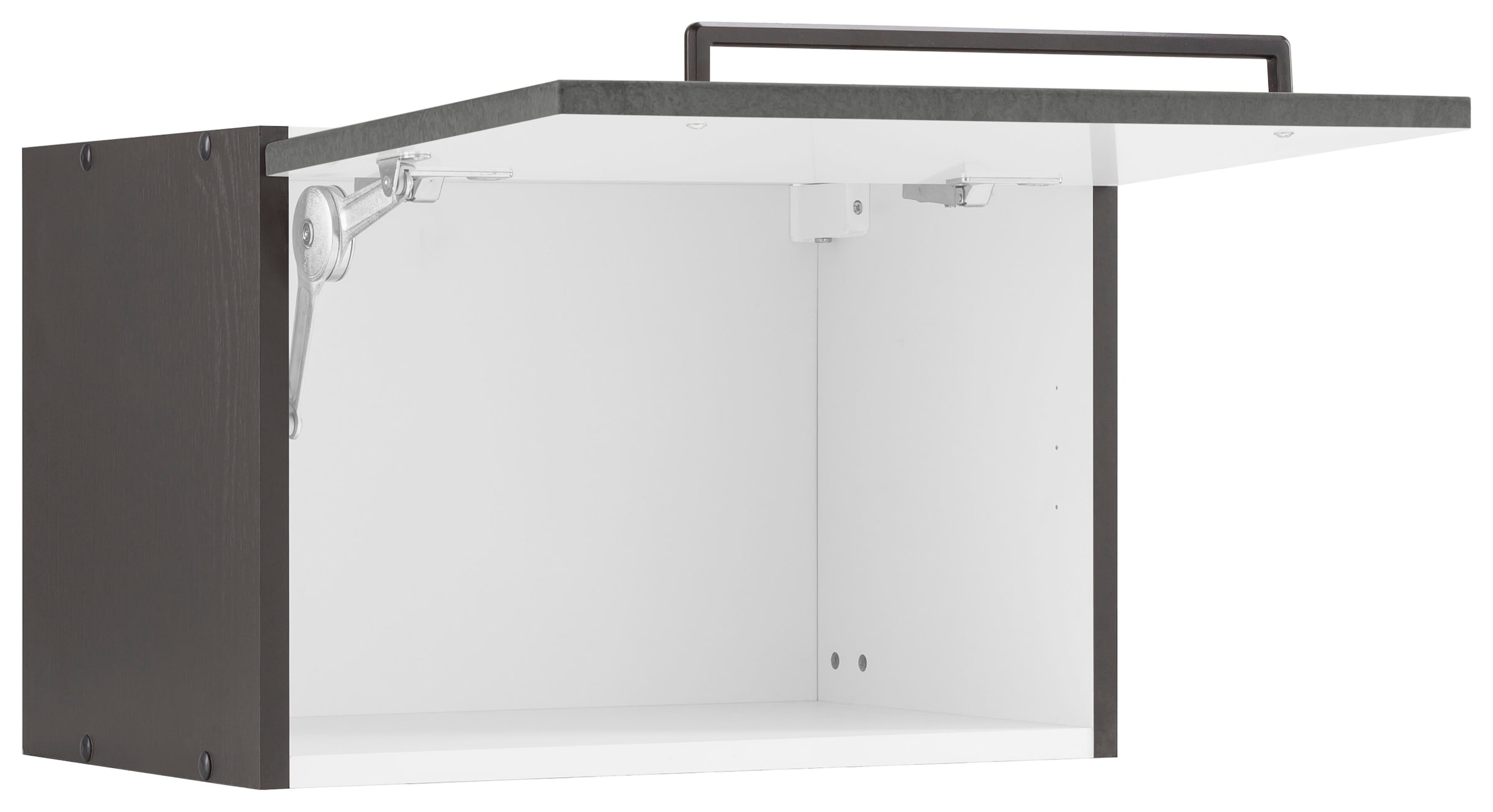 KOCHSTATION Klapphängeschrank »KS-Tulsa«, 50 cm breit, mit 1 Klappe, schwarzer Metallgriff, MDF Front