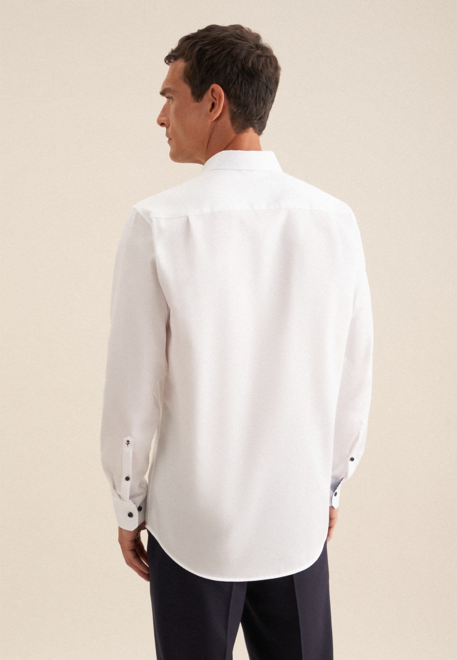 seidensticker Businesshemd »Regular«, Regular Langarm Button-Down-Kragen Uni