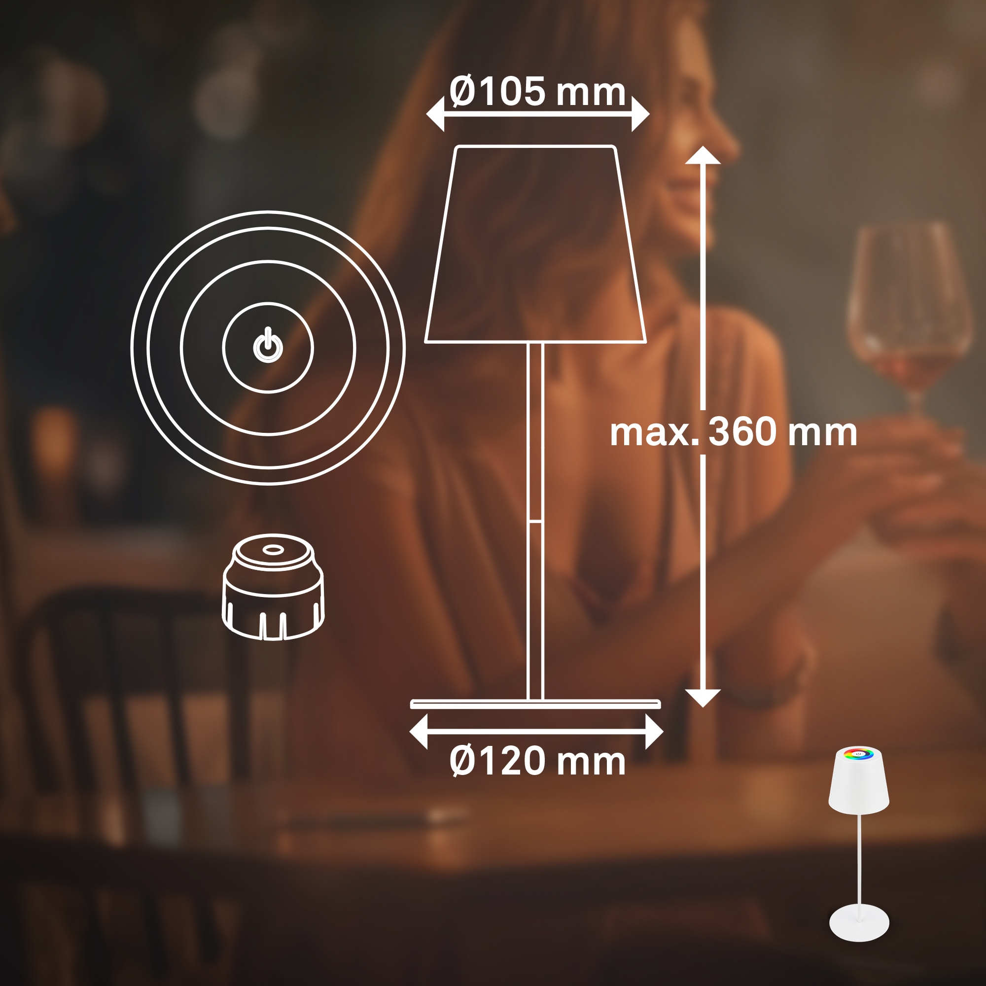 Briloner Leuchten LED Tischleuchte »CALIDA«