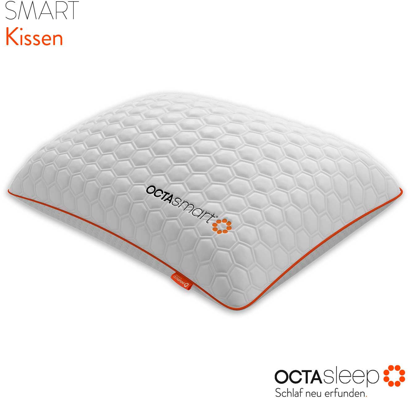OCTAsleep Nackenstützkissen »Octasleep Smart Pillow«, Füllung: 100% Polyester, Bezug: 99% Polyester, 1% Elasthan, (1 St.), Kopfkissen atmungsaktiv