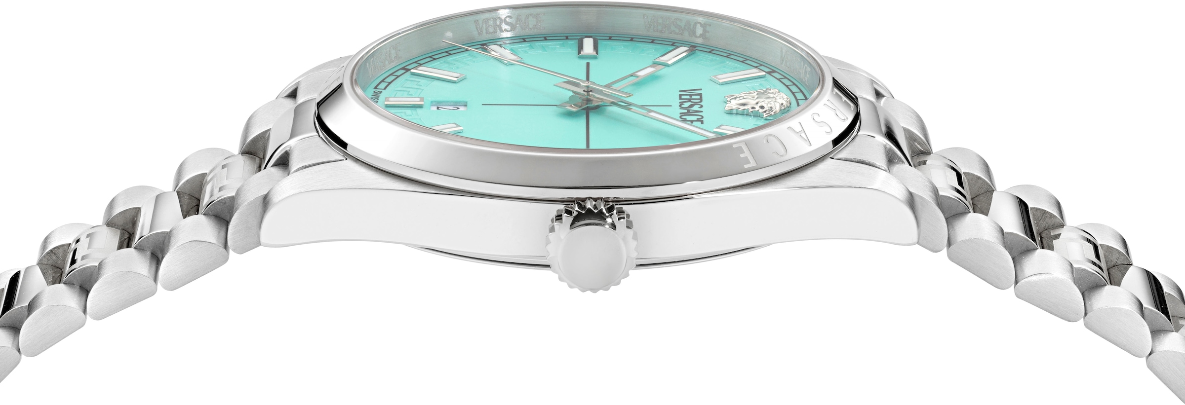 Versace Quarzuhr »MILLENYIUM GENT« Armbanduhr, Herrenuhr, Swiss Made, Edelstahlarmband, analog, Datum