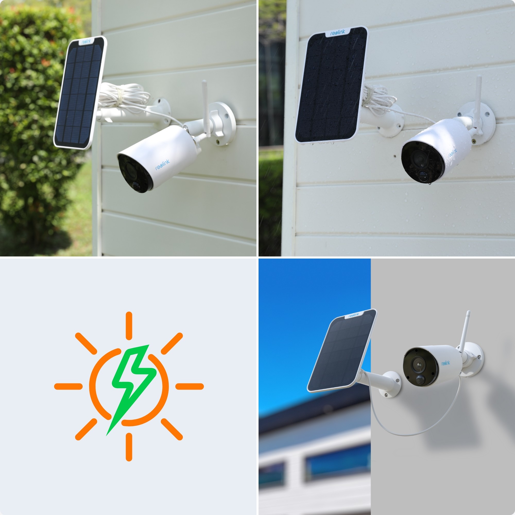 Reolink Überwachungskamera »Argus Series B320 inkl. Solar Panel«, Außenbereich-Innenbereich