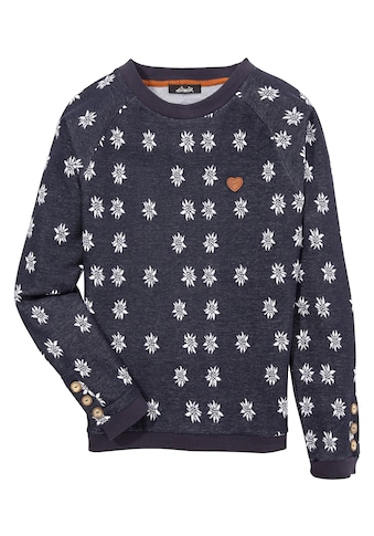 Hangowear Sweatshirt, Damen lässiger Sweater mit All-over Edelweiß Print kaufen