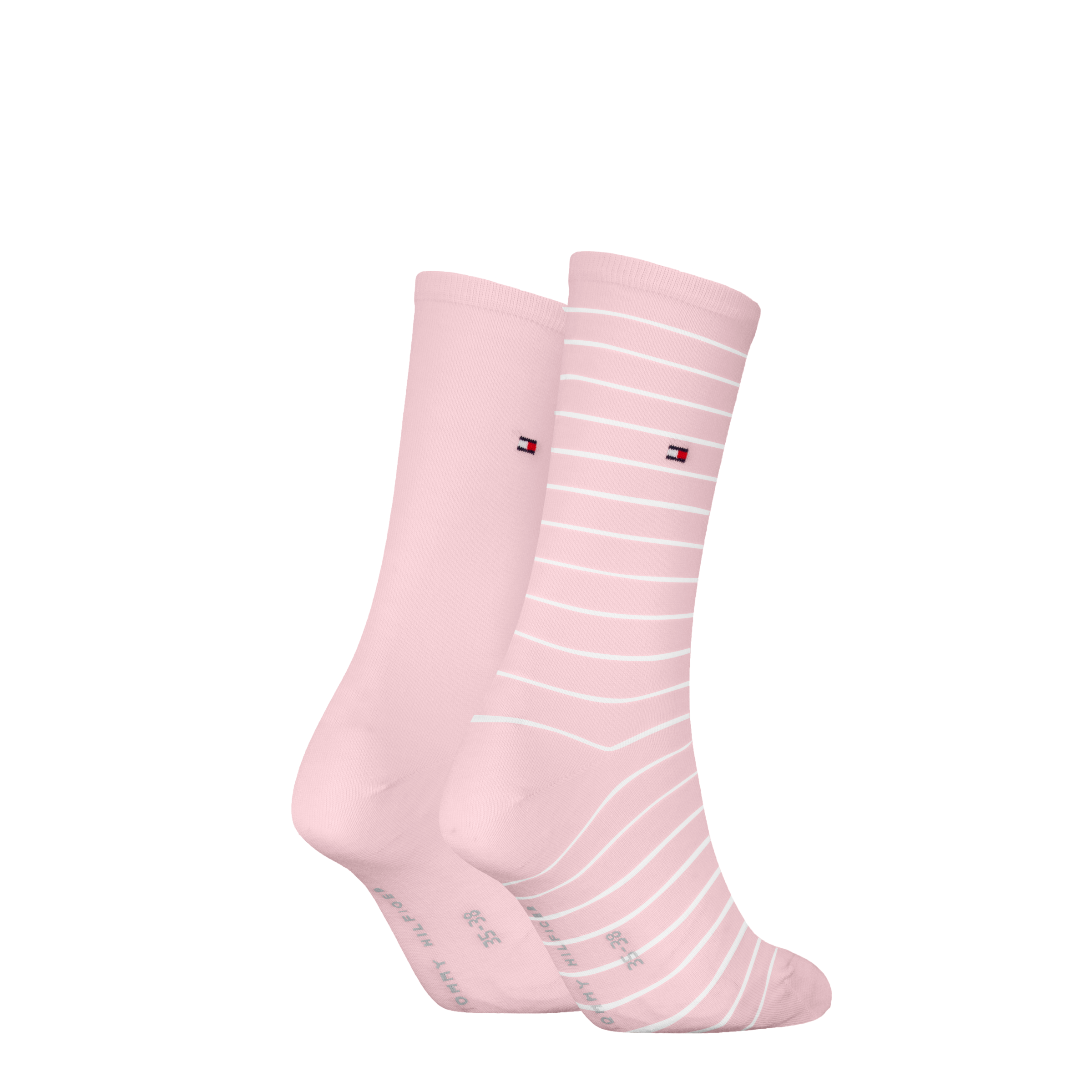 Tommy Hilfiger Socken »TH WOMEN SOCK 2P SMALL STRIPE« 2 Paar, 2 Stk. tlg. mit schmalem Rippenbündchen, meliert, gestreift