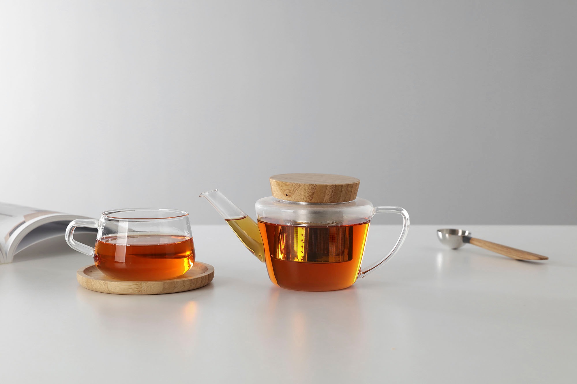 VIVA SCANDINAVIA Teekanne »Infusion™«, 500 l, mit Bambusdeckel und Siebeinsatz