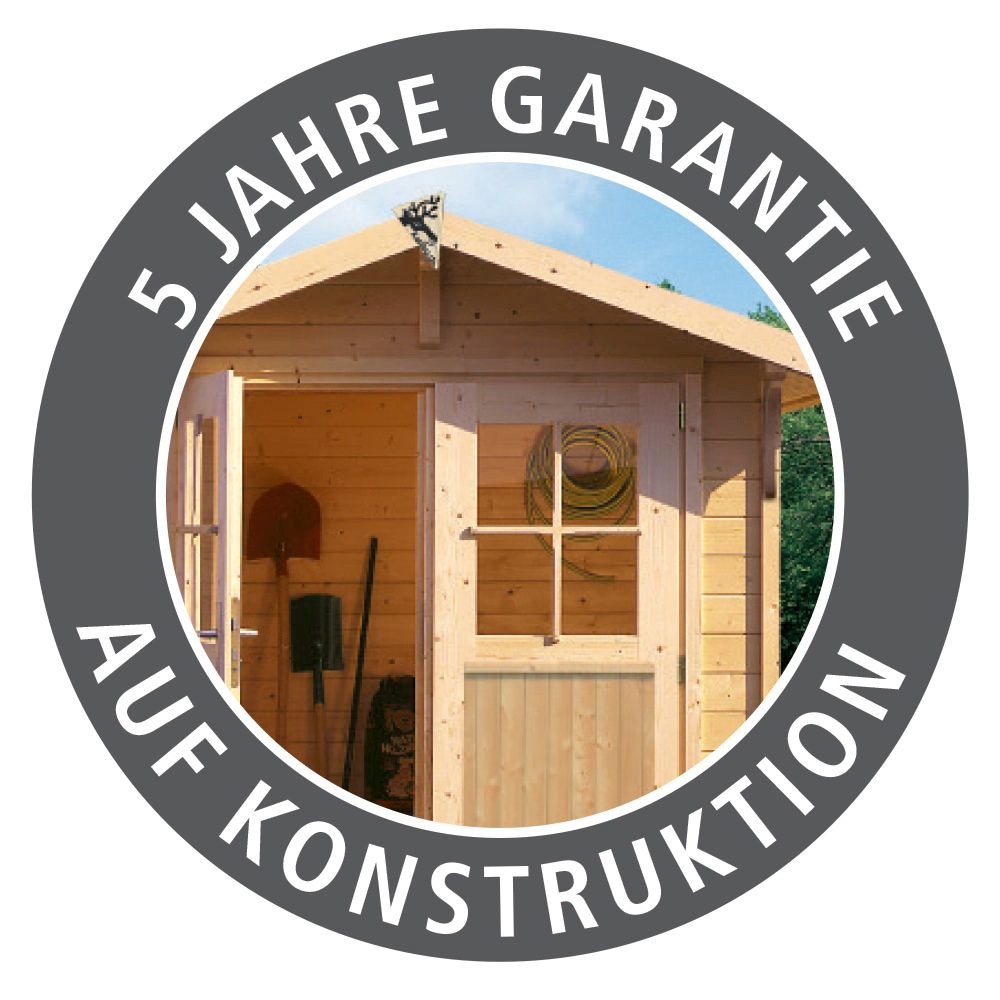 Karibu Pavillon »Holm 1« BxTxH: 431x431x315 cm, mit schwarzen Dachschindeln