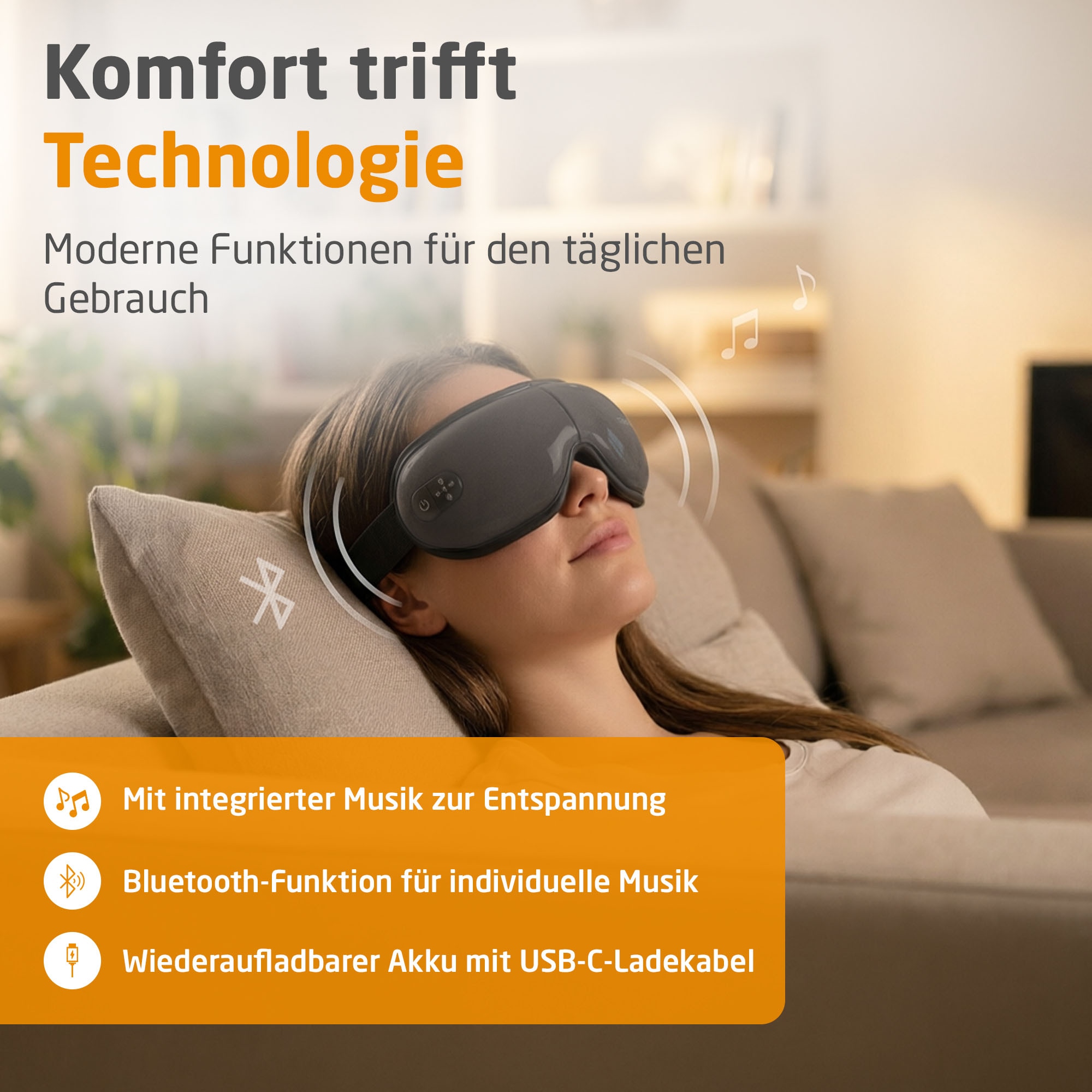 Medisana Gesichtsmassagegerät »EM 150« Luftkompressions-/Vibrationsmassage, Muskelentspannung, Wärmefunktion