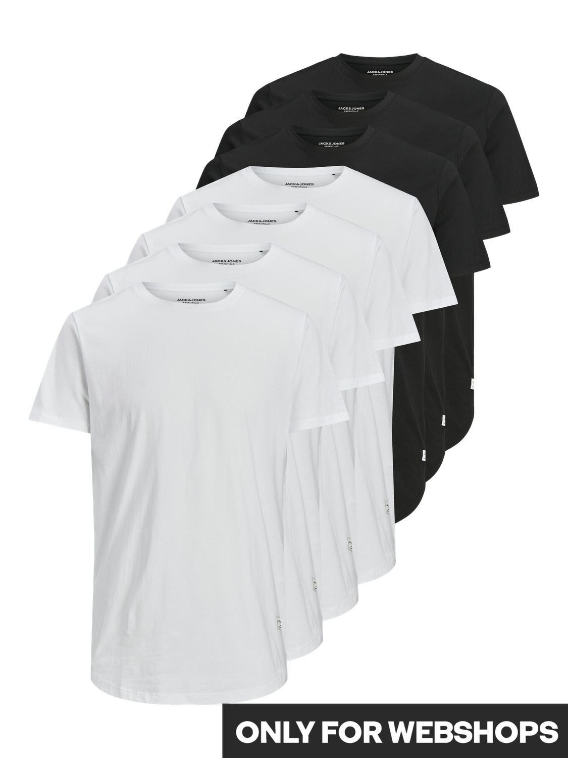 Jack & Jones Rundhalsshirt »JJENOA TEE SS CREW NECK 7PK MP NOOS«, (Packung, 7 tlg.)