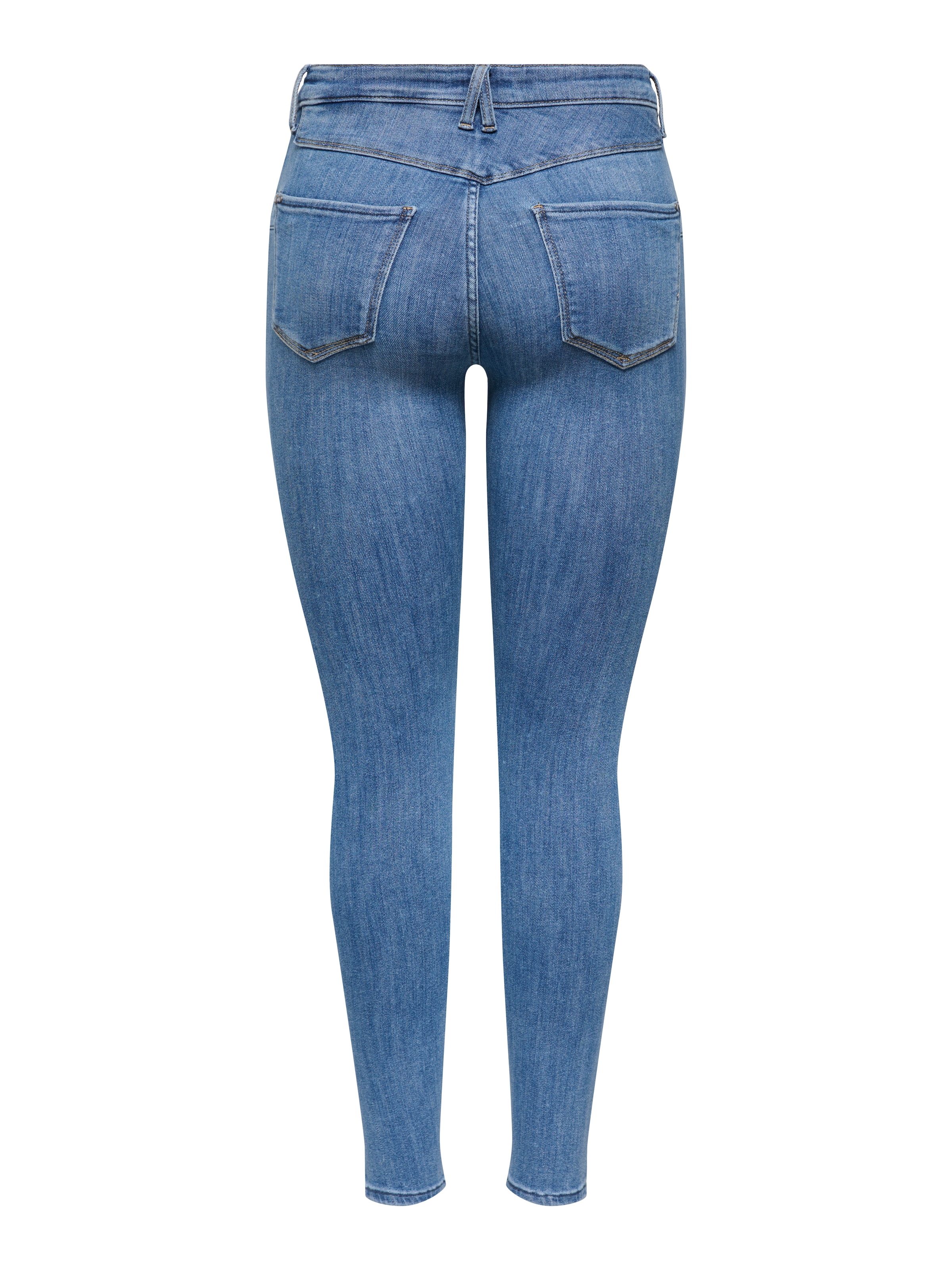 ONLY Skinny-fit-Jeans »ONLPOWER MID WAIST PUSH UP ANK DET DNM« Baumwollmischung, regular waist, ankle lenght