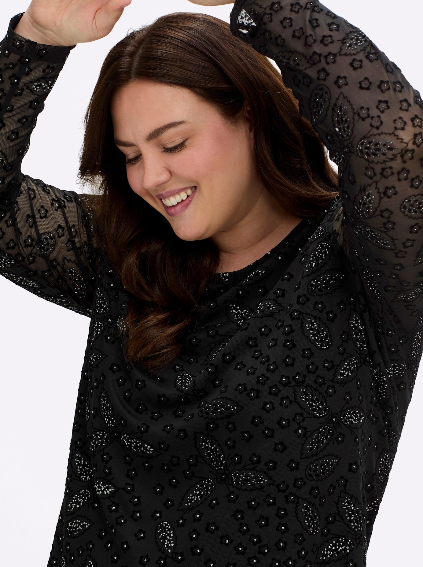 sheego by Joe Browns Langarmshirt »Shirt« 1 Stk. tlg.