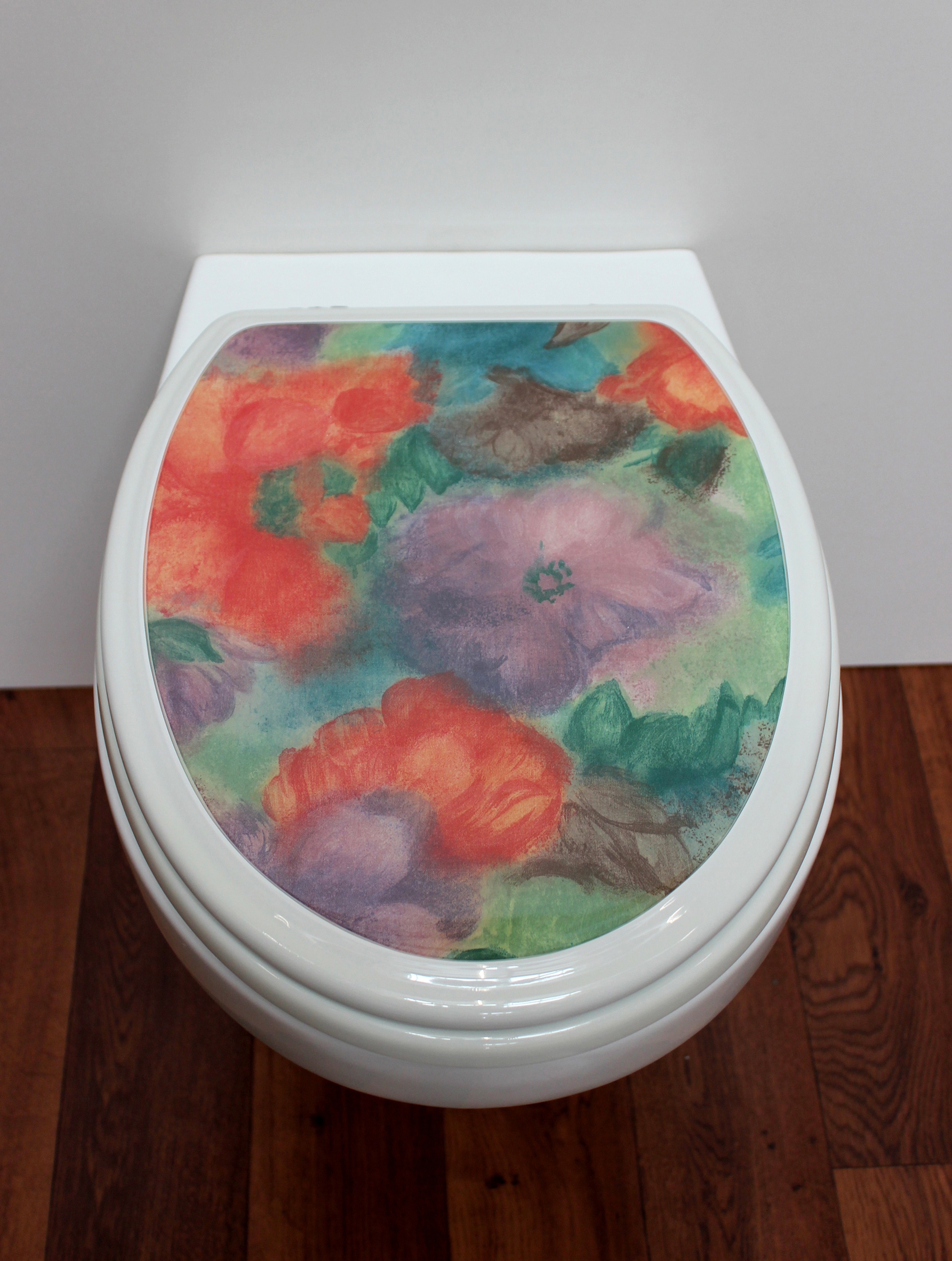 ADOB WC-Sitz »Blumen« mit messingverchromten Scharnieren