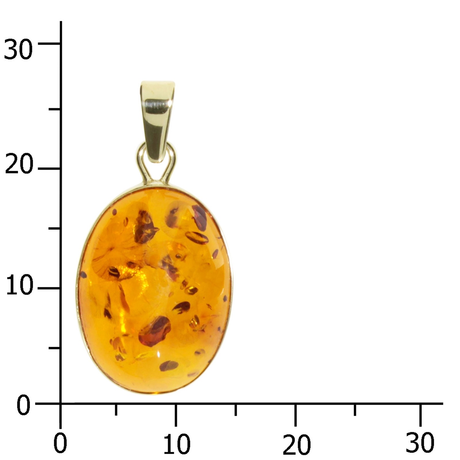 OSTSEE-SCHMUCK Kettenanhänger »- Classic 18x13 mm - Gold 333/000 - Bernstein«