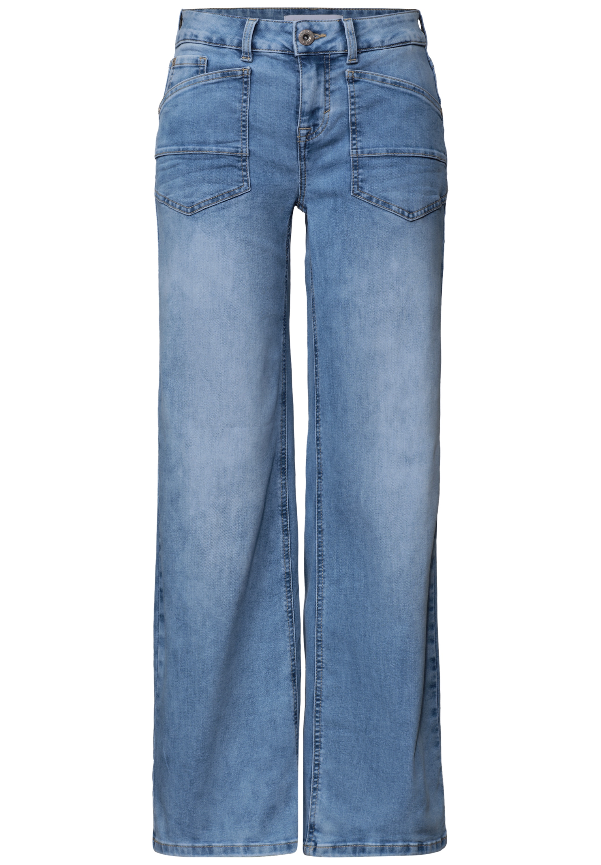 STREET ONE Loose-fit-Jeans »Style Emee« Wide Legs mit Viskose und Stretch