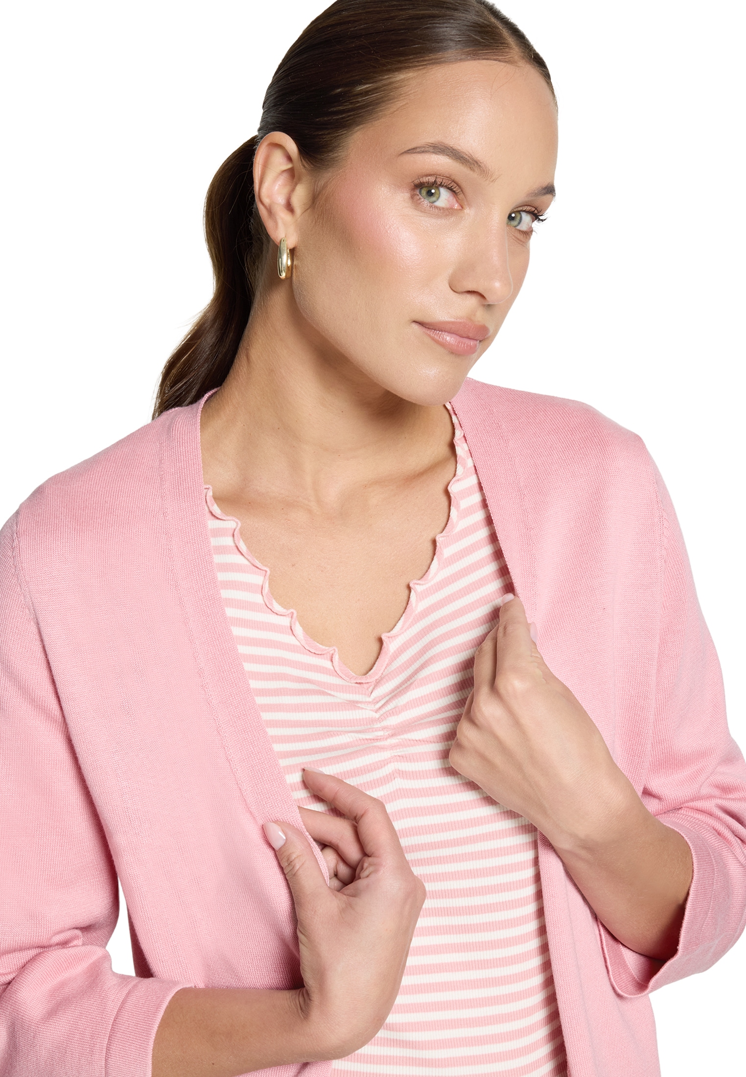 Zero Strickjacke »Feinstrickjacke mit 3/4 Arm«