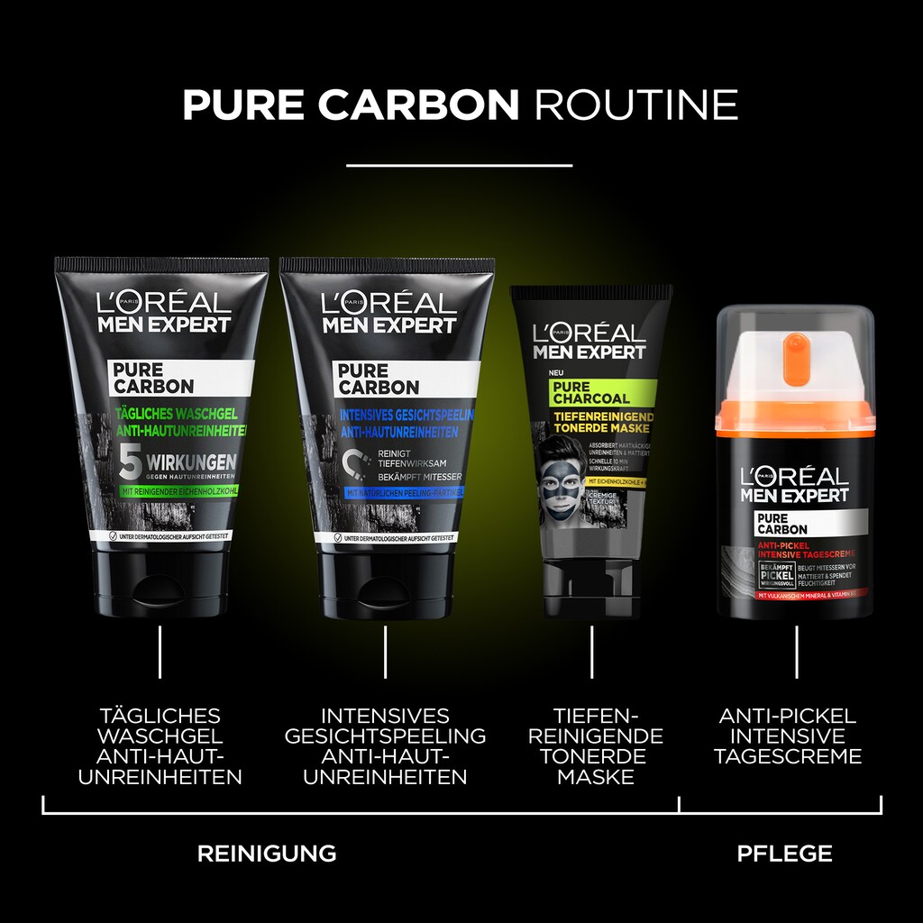 L'ORÉAL PARIS MEN EXPERT Gesichtsreinigungsgel »Pure Charcoal«