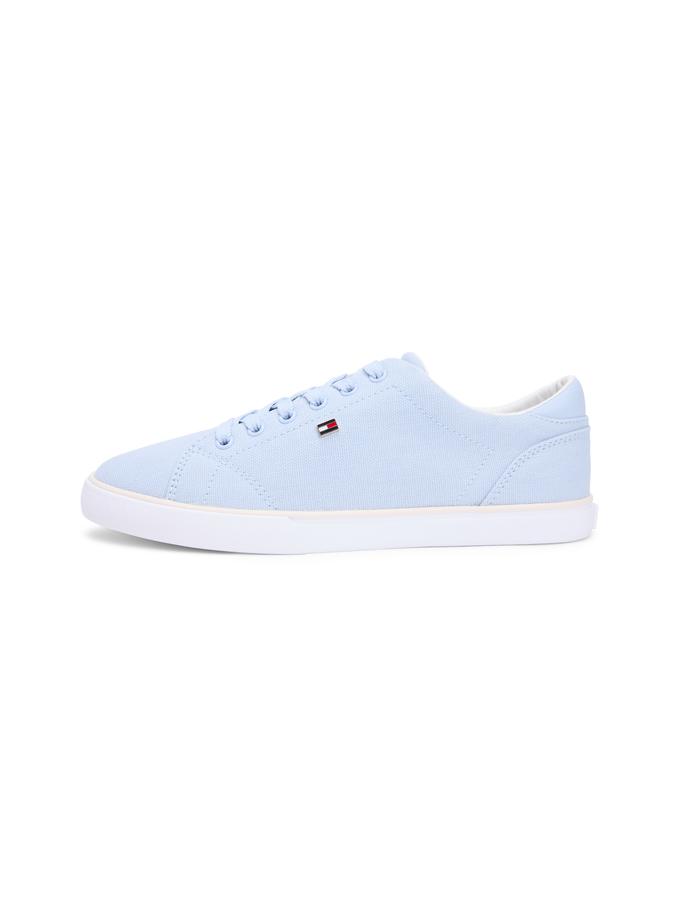 Tommy Hilfiger Plateausneaker »TH LOW PROFILE VULC CANVAS«  Halbschuh, Schnürer, Freizeitschuh mit gepolstertem Schaftrand
