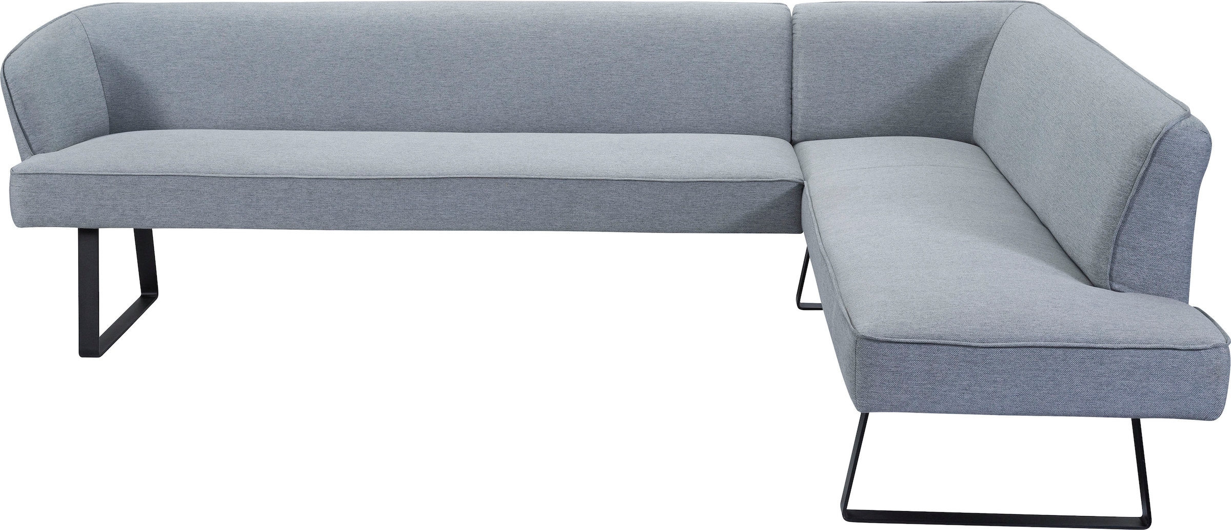 exxpo - sofa fashion Eckbank »Americano«, mit Keder und Metallfüßen, Bezug in verschiedenen Qualitäten
