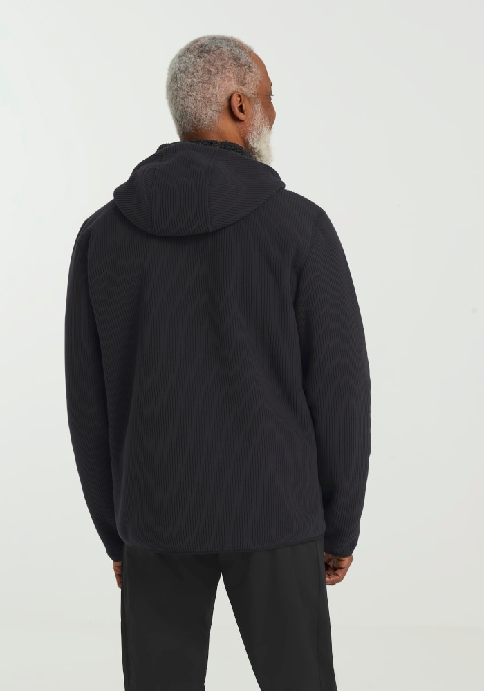 Jack Wolfskin Fleecejacke »LAKE RIDGE HOODED JKT M« mit Kapuze windabweisend, mit hochschließendem Kragen