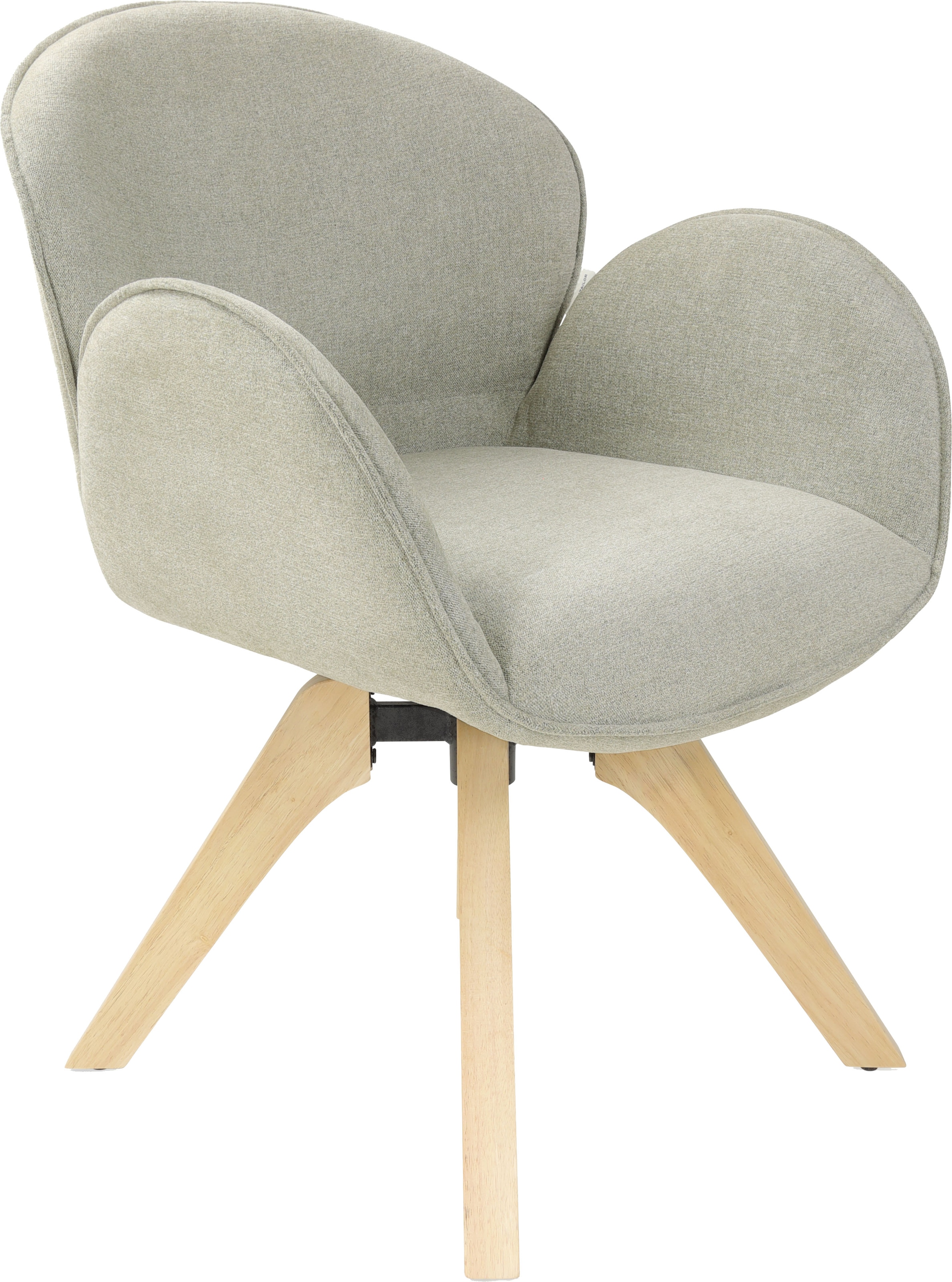 TOM TAILOR HOME Armlehnstuhl »WINGS ARMCHAIR«, (Set), 2 St., Chenille, mit Armlehnen, drehbar, Rückholfunktion, Massivholzgestell