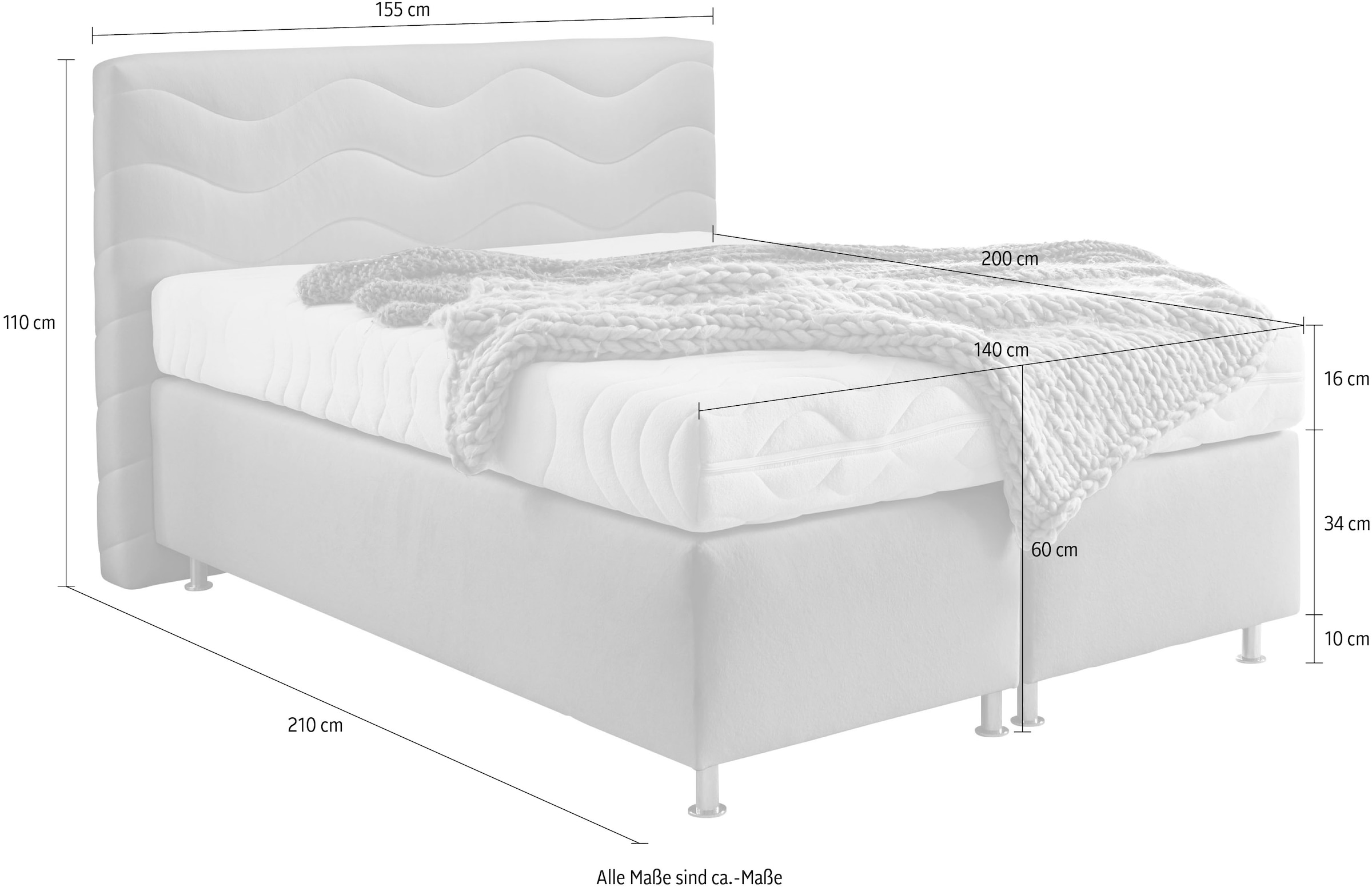 Westfalia Schlafkomfort Boxspringbett »Sigma«