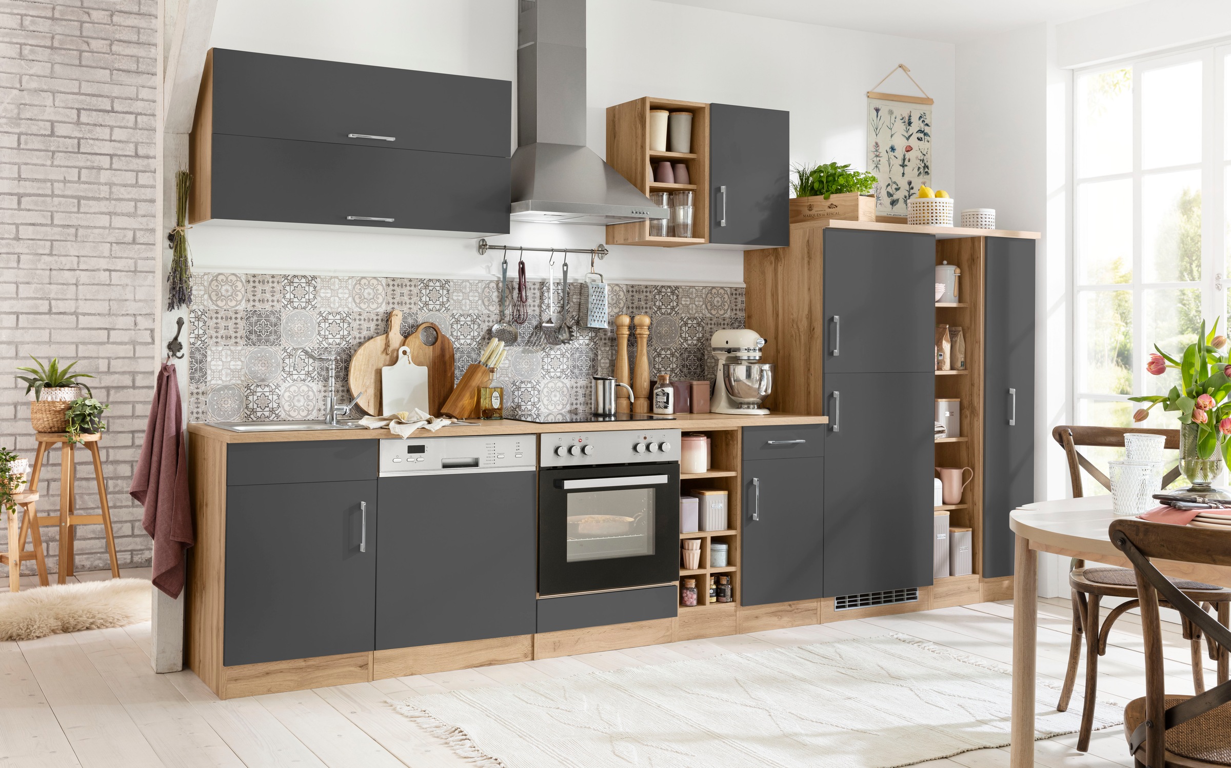 KOCHSTATION Kühlumbauschrank »KS-Colmar« 60 cm breit, 165 cm hoch, geeignet für Einbaukühlschrank 88 cm Nische