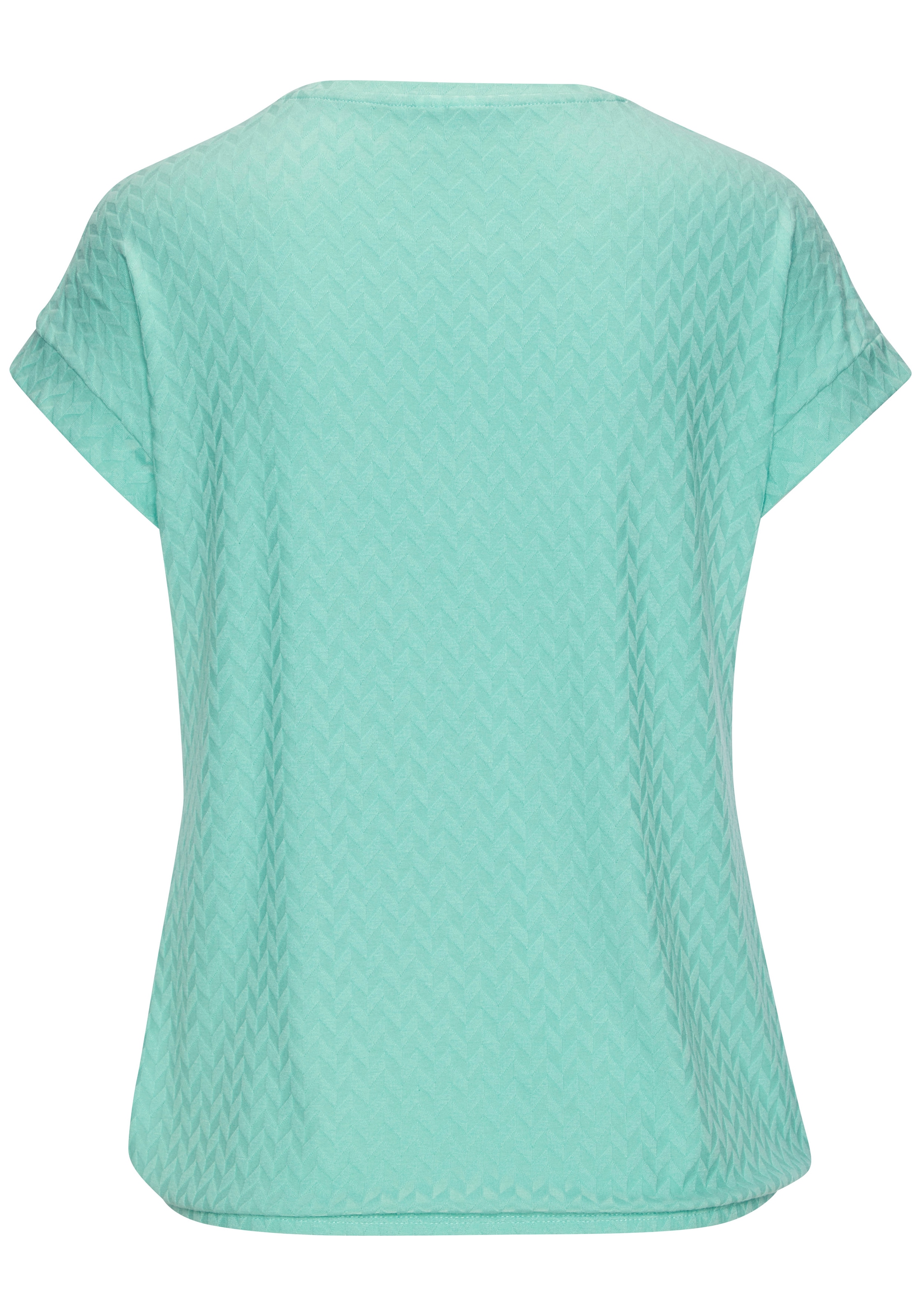 Vivance Kurzarmshirt »mit modischem Jacquard-Muster«, aus hochwertiger Qualität mit Viskose
