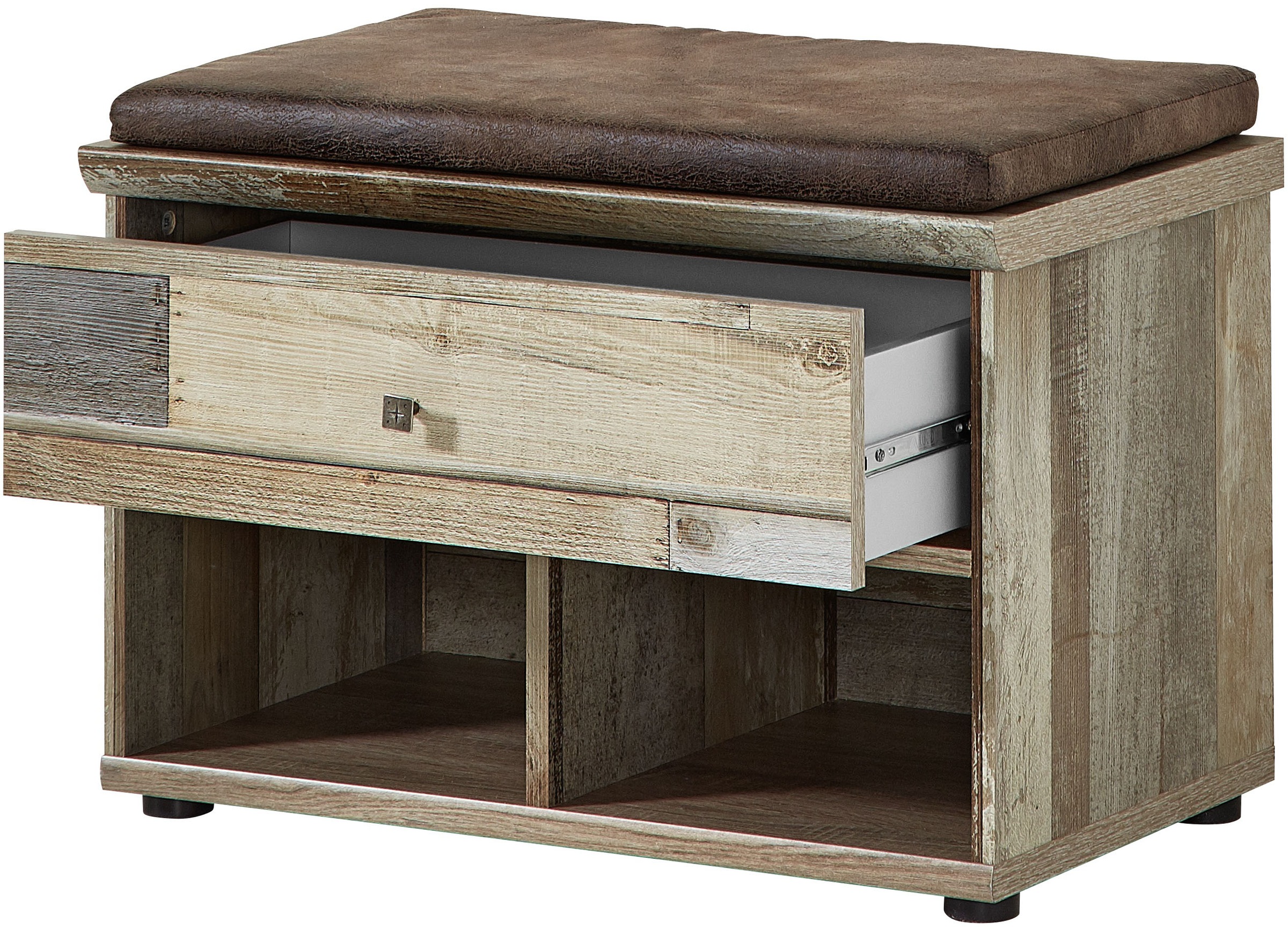 Innostyle Schuhbank »BONANZA« 1 Stk. tlg. 2 Fächer, 1 breite Schublade, abnehmbares Sitzkissen