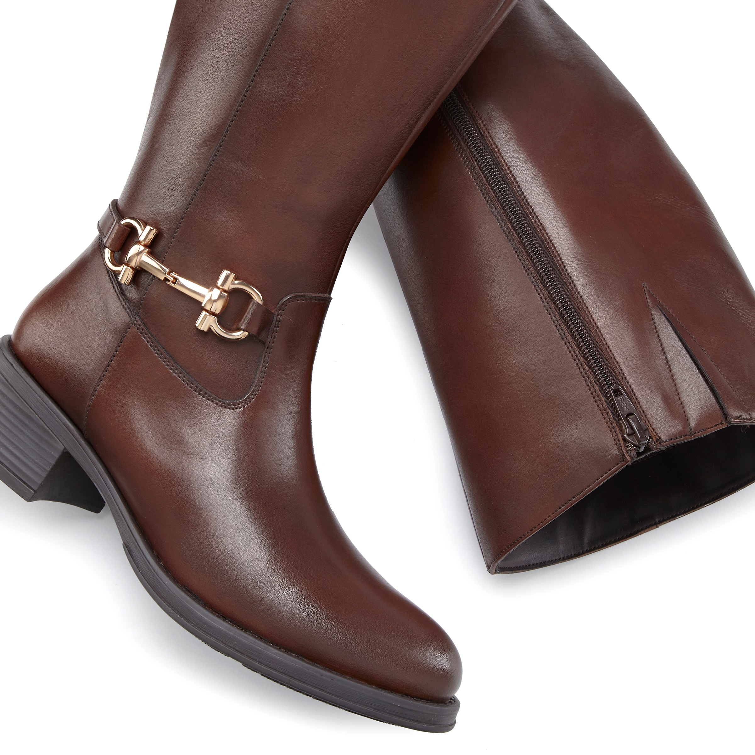 LASCANA Stiefel »Stiefelette«, aus Leder mit Langschaft