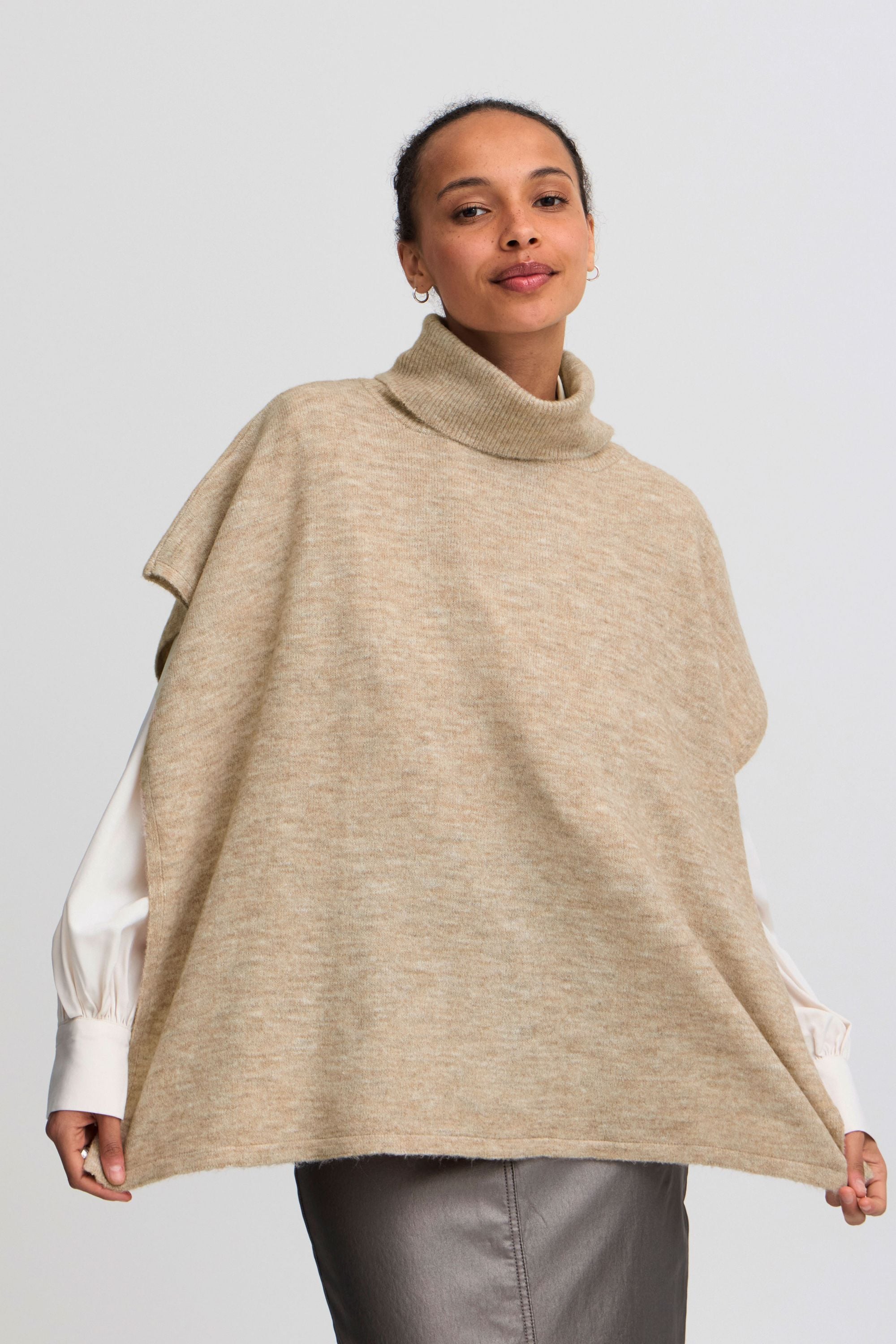 b.young Strickfleece-Pullover »Strickpullover BYVIKSI PONCHO 1 -«