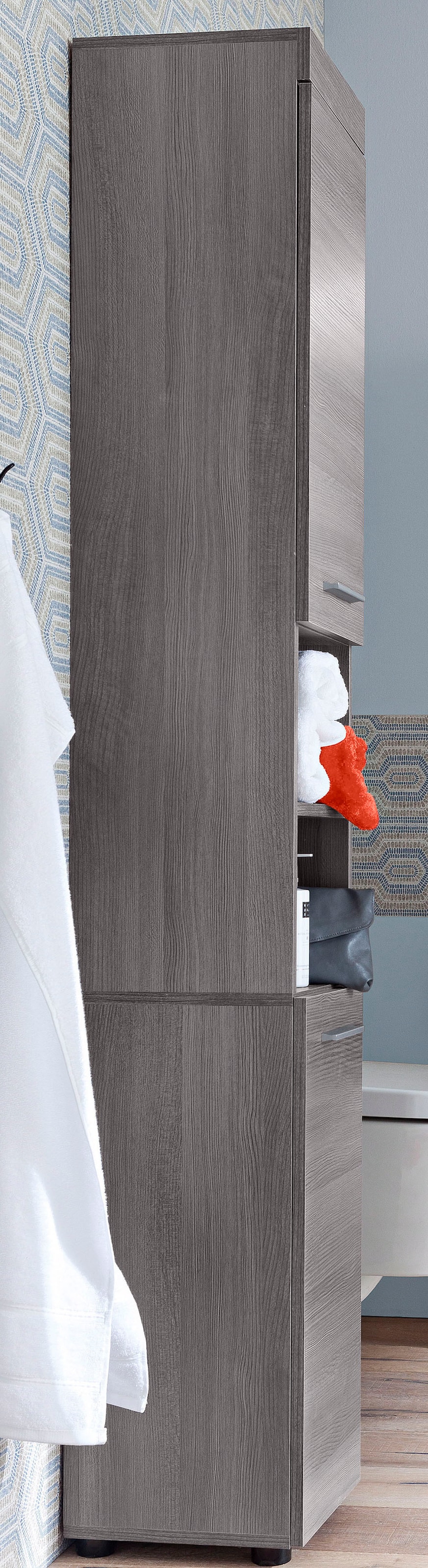 welltime Hochschrank »Royan« Hochschrank mit 2 Türen & 2 Fächern - (B/T/H) 30/31/190 cm