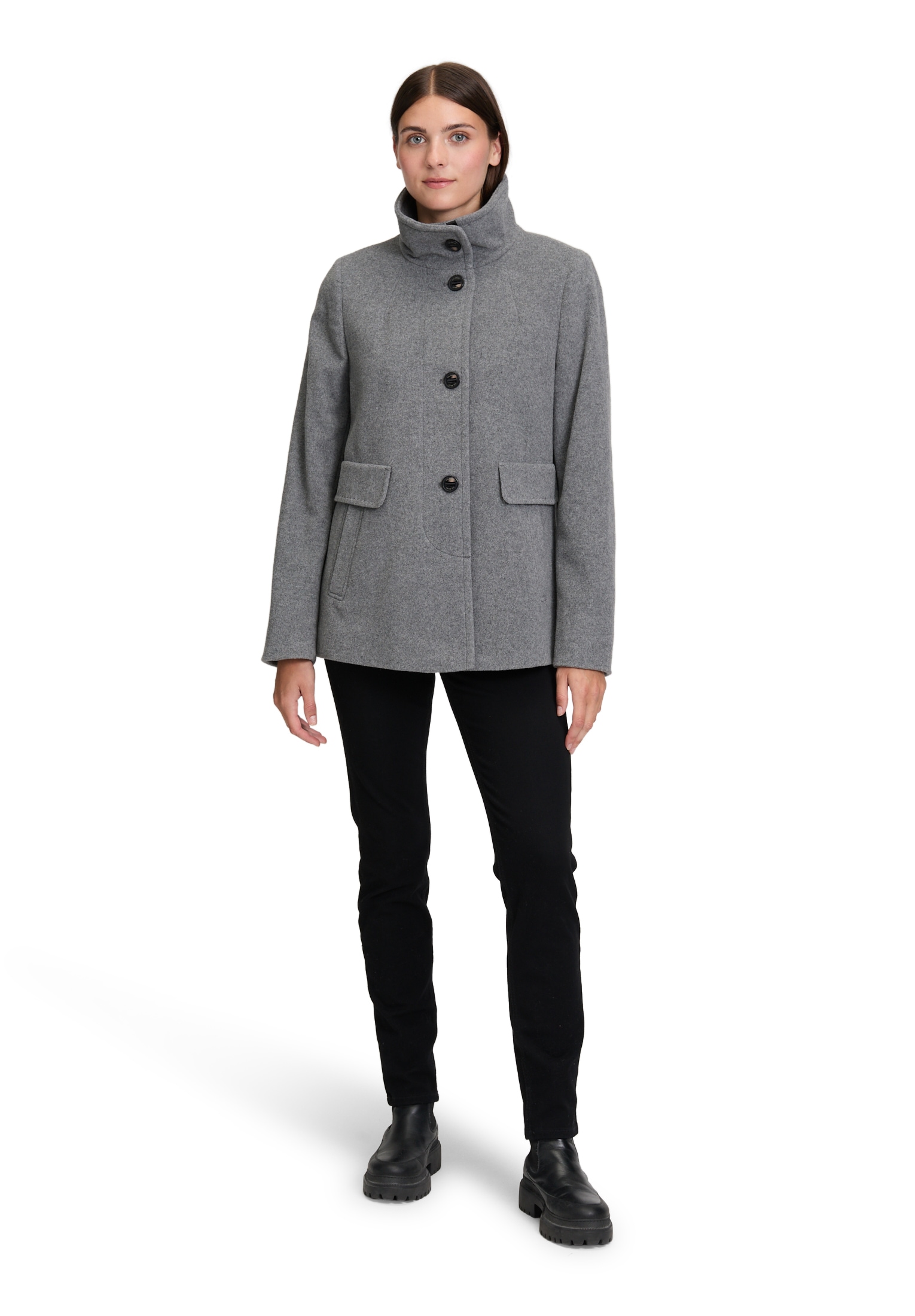 Gil Bret Wolljacke ohne Kapuze mit Taschen