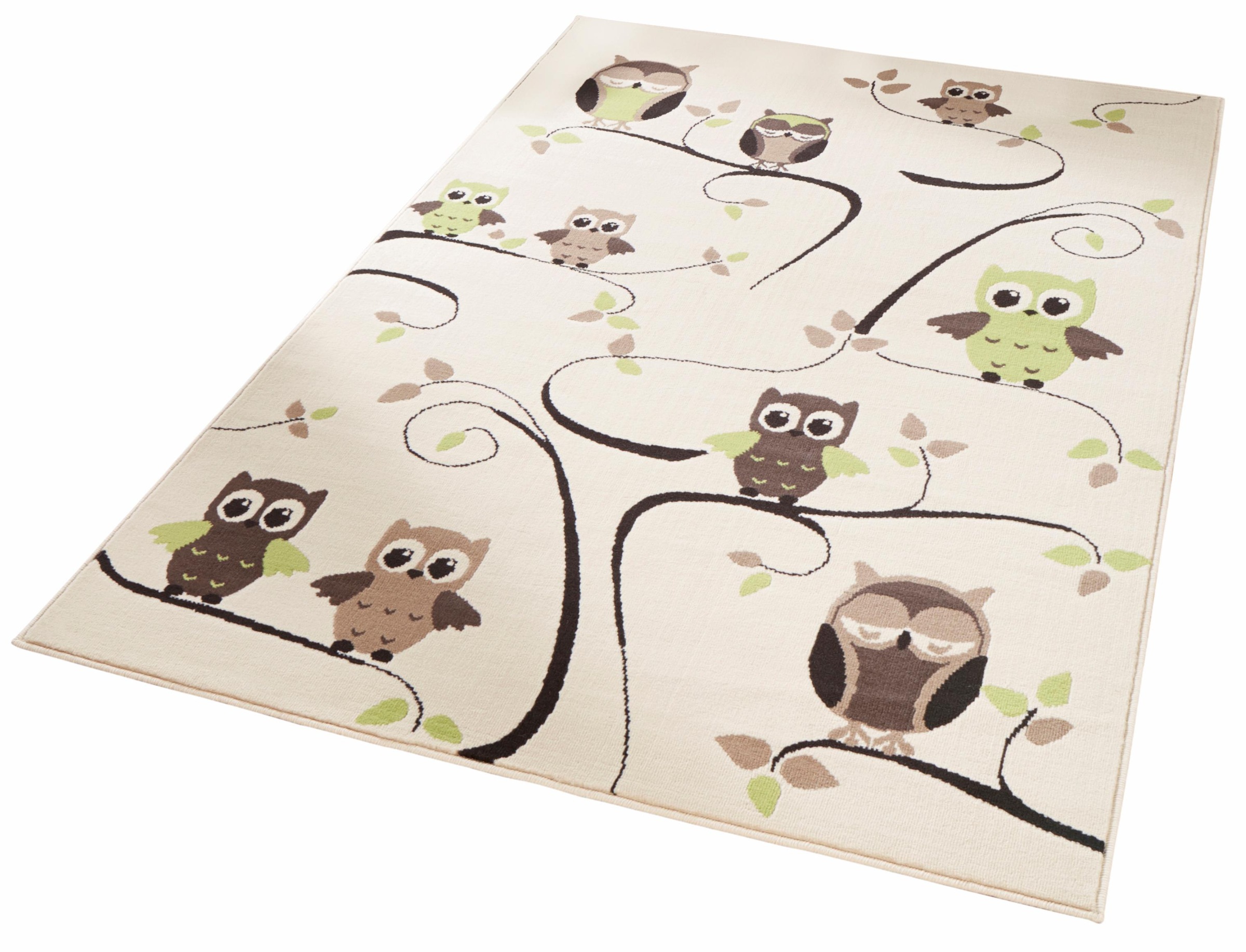 Zala Living Kinderteppich »Eulen«, rechteckig, 9 mm Höhe, Modernes Eulen Design, Kurzflor