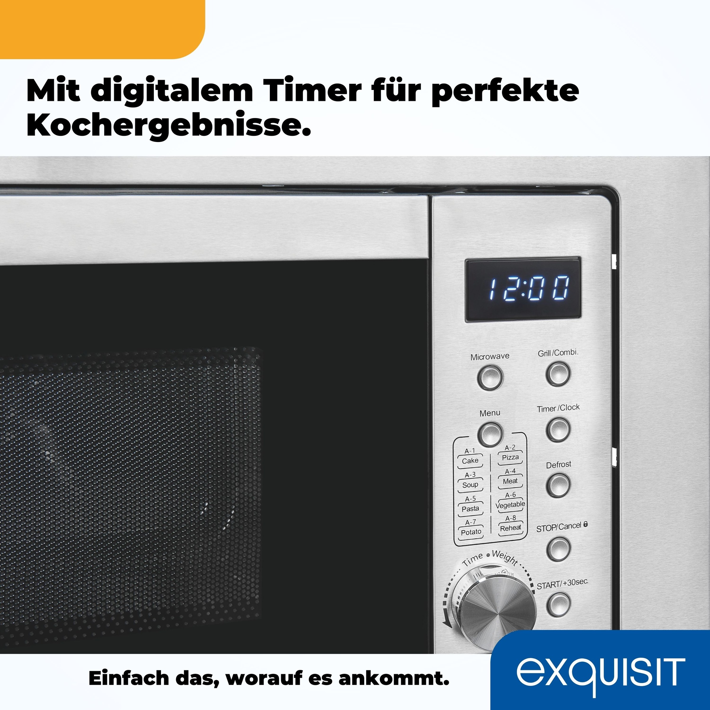 exquisit Einbau-Mikrowelle »EMW20-DG-020«, Grill-Mikrowelle, 1300 W