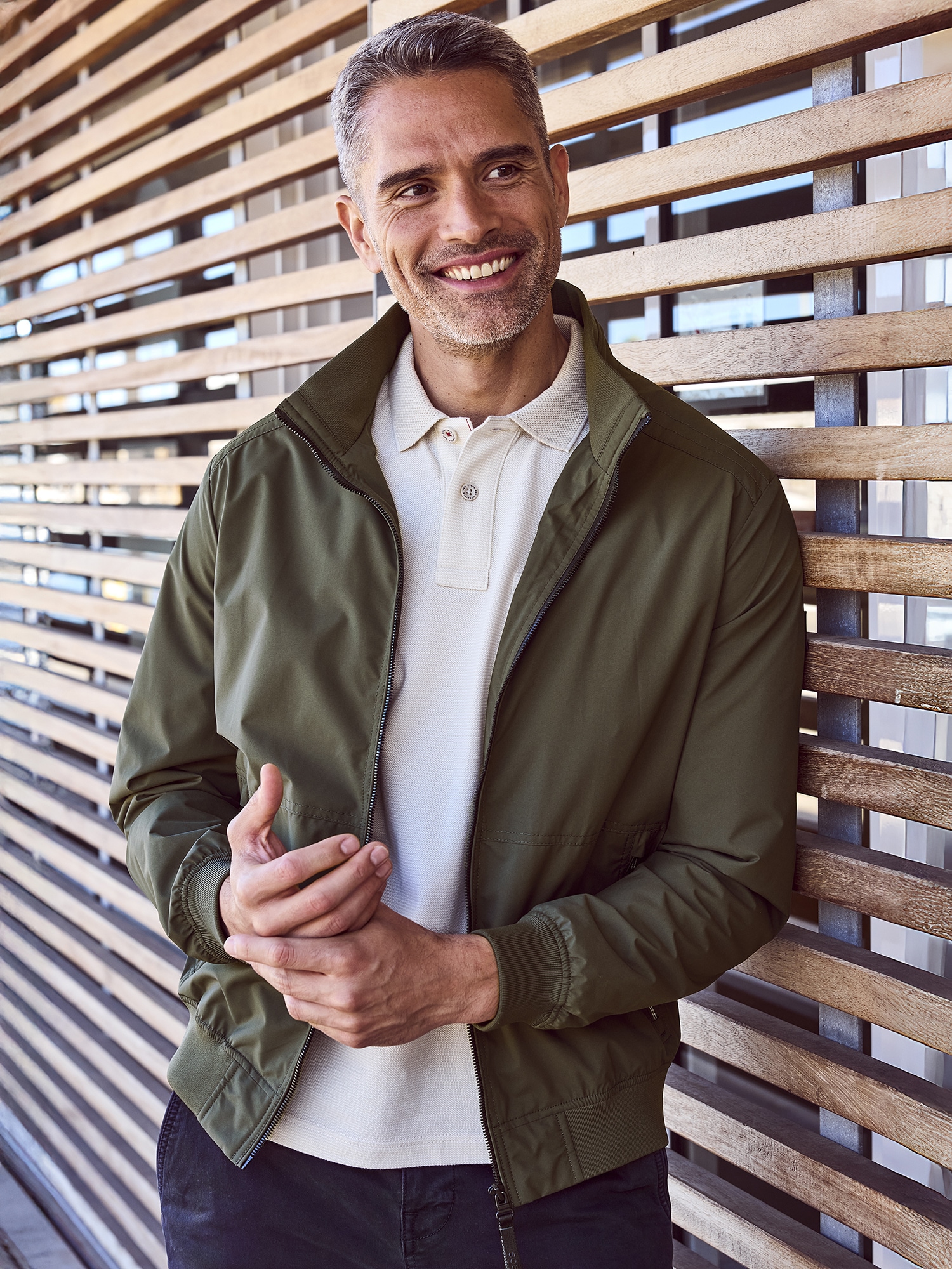 LERROS Blouson »LERROS Wind- und wasserabweisender Herren Blouson«, ohne Kapuze, Wasser- und windabweisend, atmungsaktiv