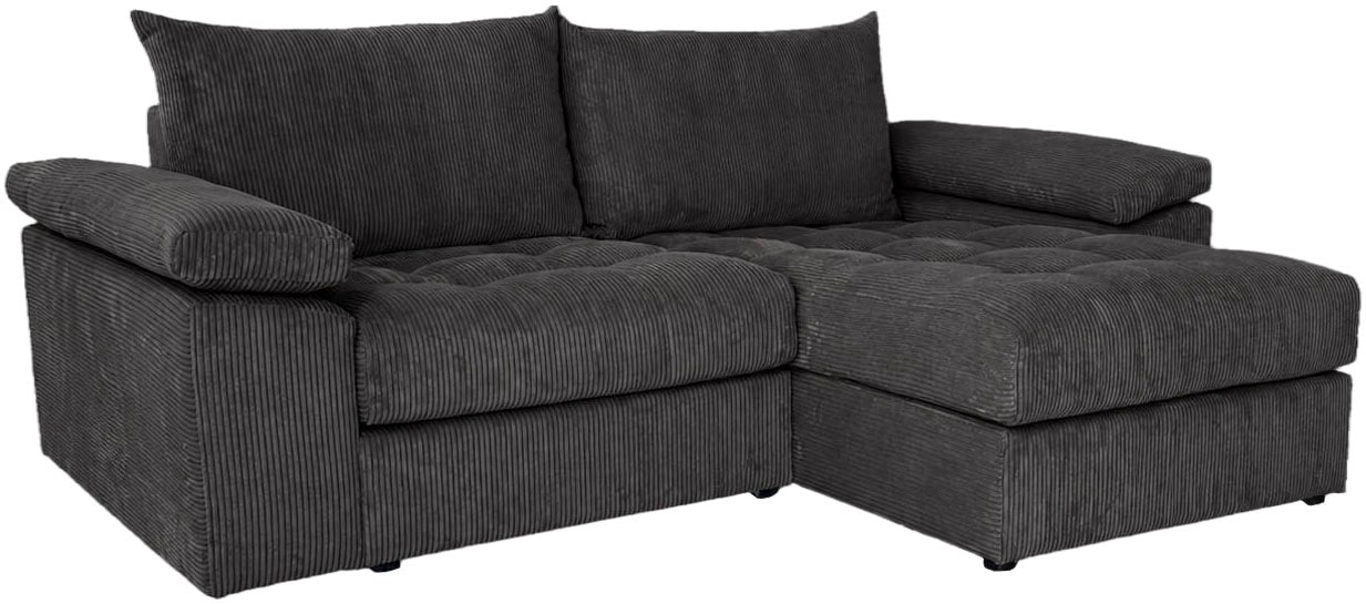 OTTO home Ecksofa »Soft&Cosy Pik XL, L-Form, B: 246 cm, Mega Sofa in Cord« Lounge-Komfort mit edler Sitzsteppung, Federkern