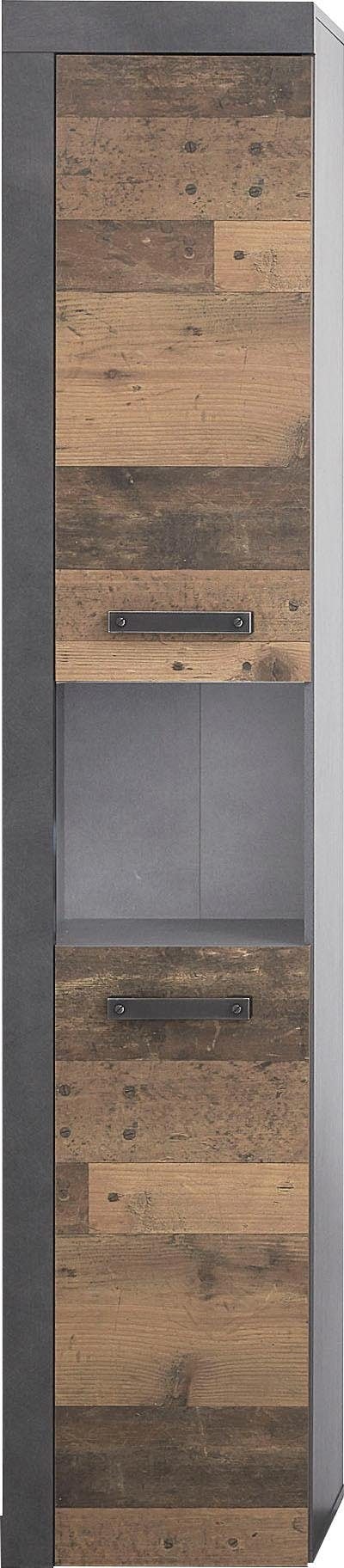 INOSIGN Hochschrank »Ilana«, Badschrank im modernen Industrial Style - Maße (B/T/H) 36/31/184 cm