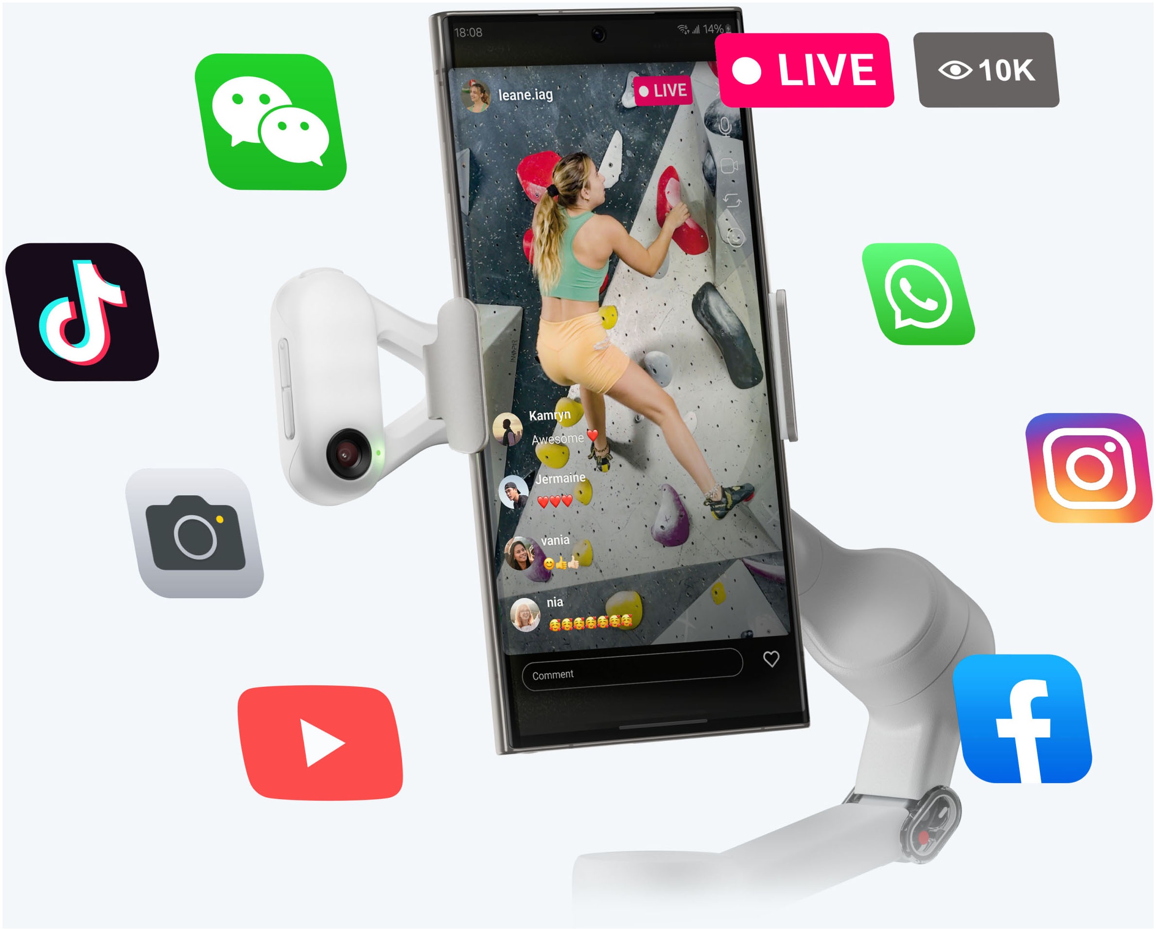 Insta360 Gimbal »Flow 2 AI Tracker Bundle«