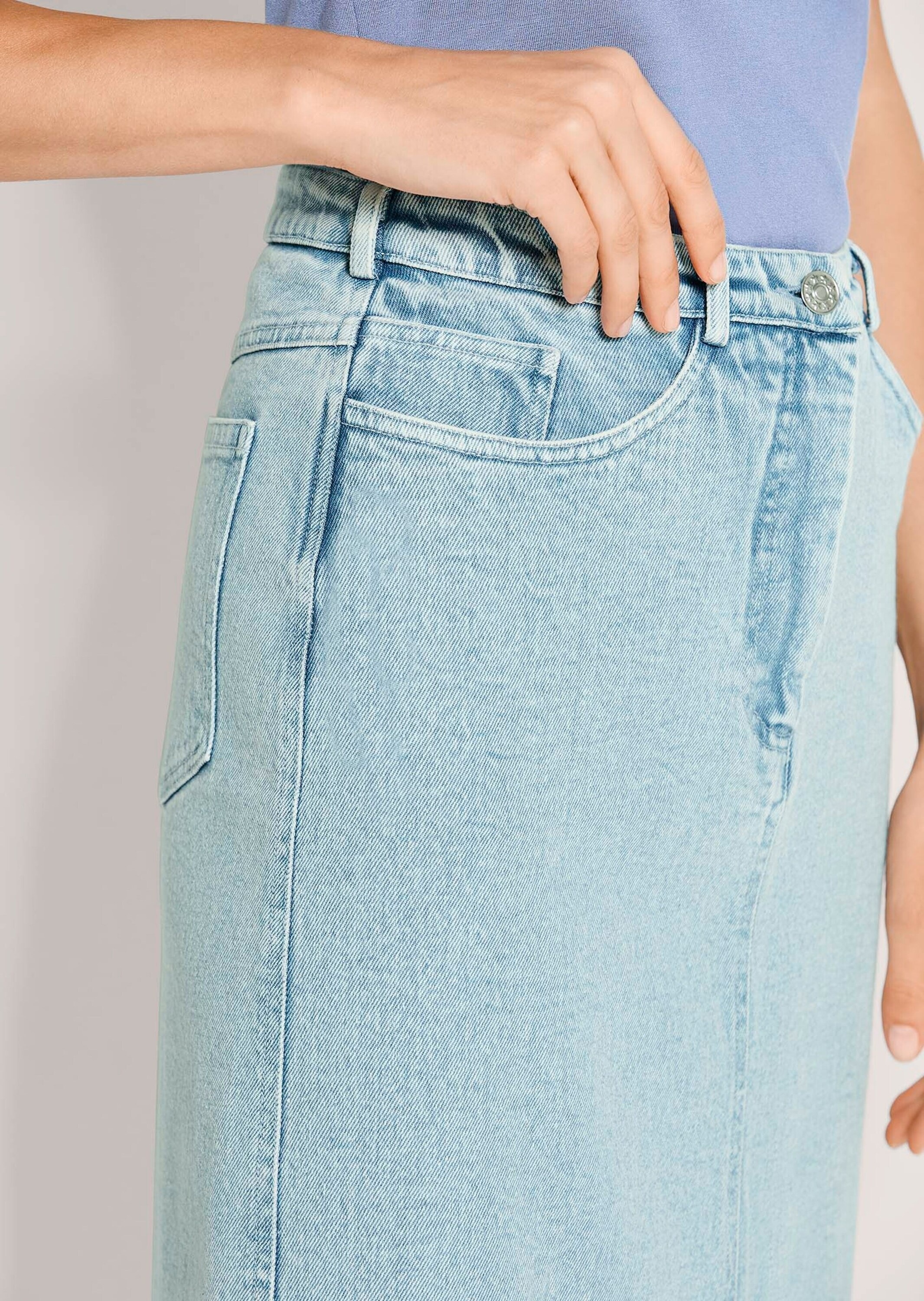 MADELEINE Regular-fit-Jeans »Jeansrock Midirock mit Formbund«