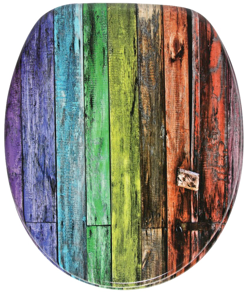 Sanilo Badaccessoire-Set »Rainbow«, (Komplett-Set, 3 tlg.), bestehend aus WC-Sitz, Badteppich und Waschbeckenstöpsel