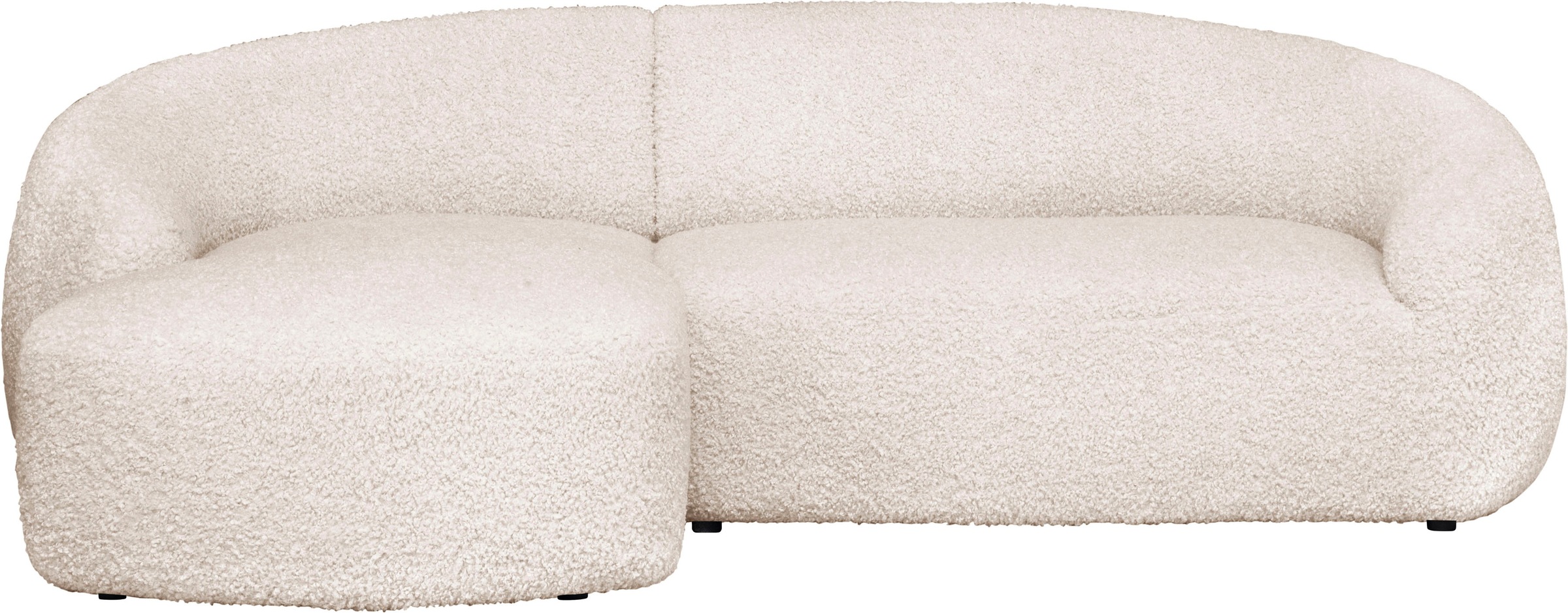 LeGer Home by Lena Gercke Ecksofa »YANI L-Form, Designersofa, organische Form, Maße B/T/H: 255/170/81 cm«, mit Wellenunterfederung, auch in Bouclé, Recamiere rechts/links