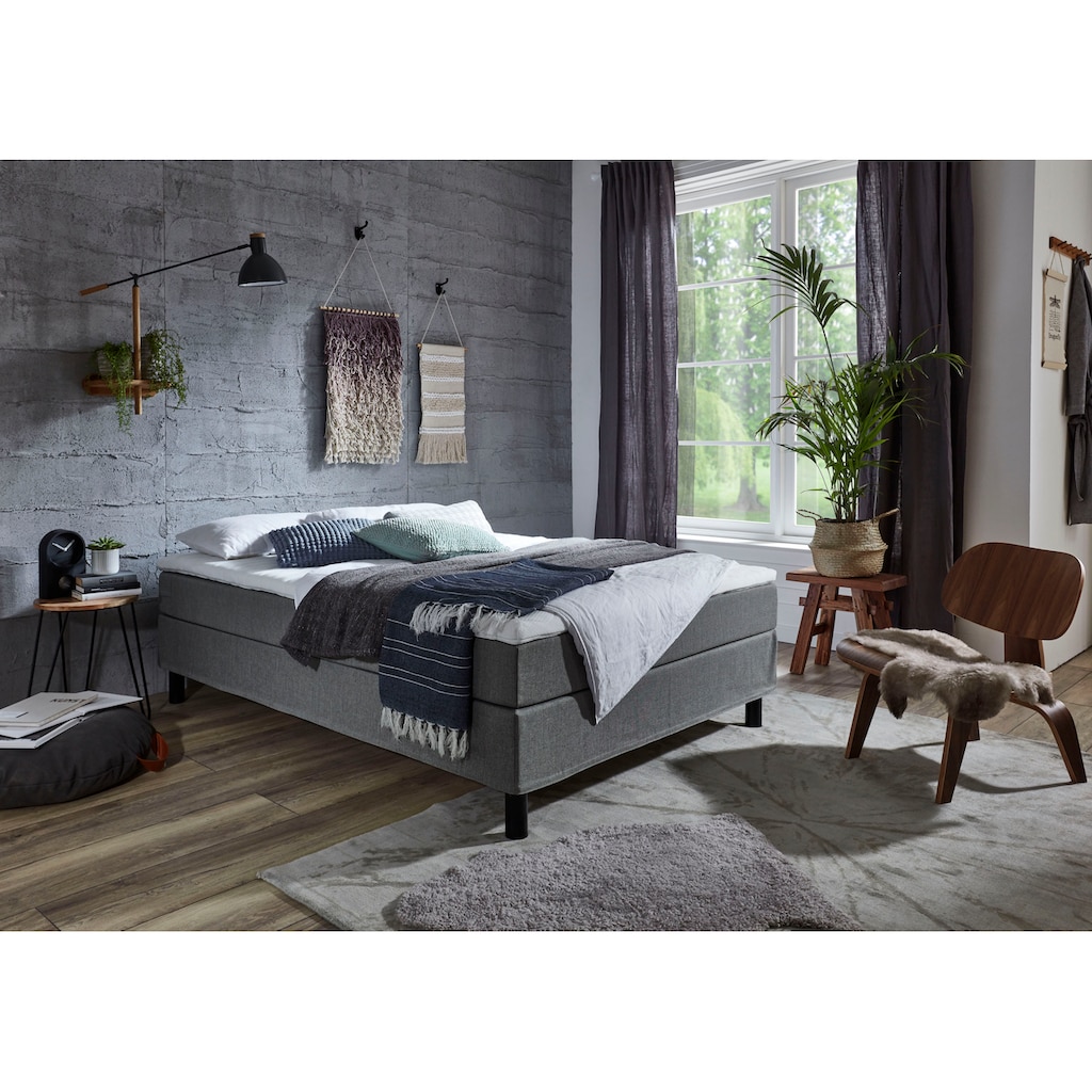 ATLANTIC home collection Boxbett »Happy«, ohne Kopfteil, mit Topper, wahlweise mit oder ohne Bettwaren