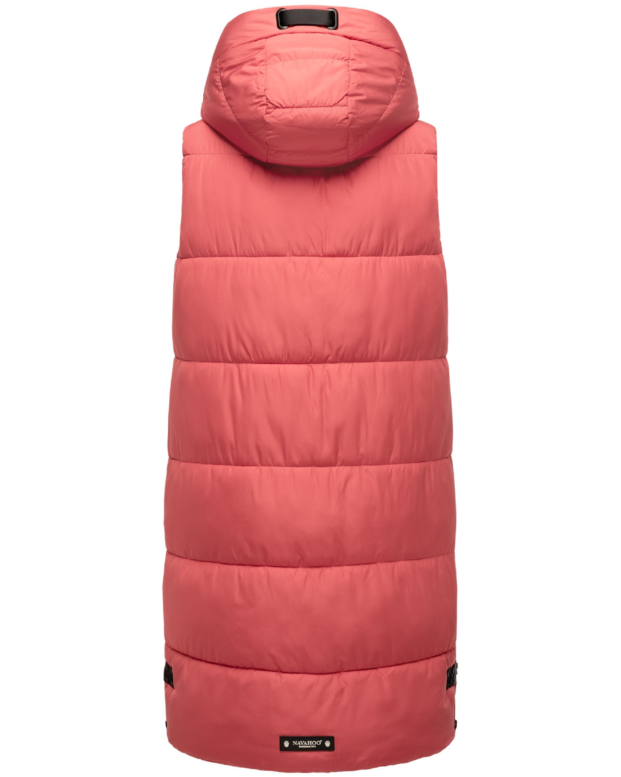 Navahoo Steppweste »Steppweste Schnuffelchen«, (1 tlg.), warme Damen Outdoor-Weste lang mit Kapuze